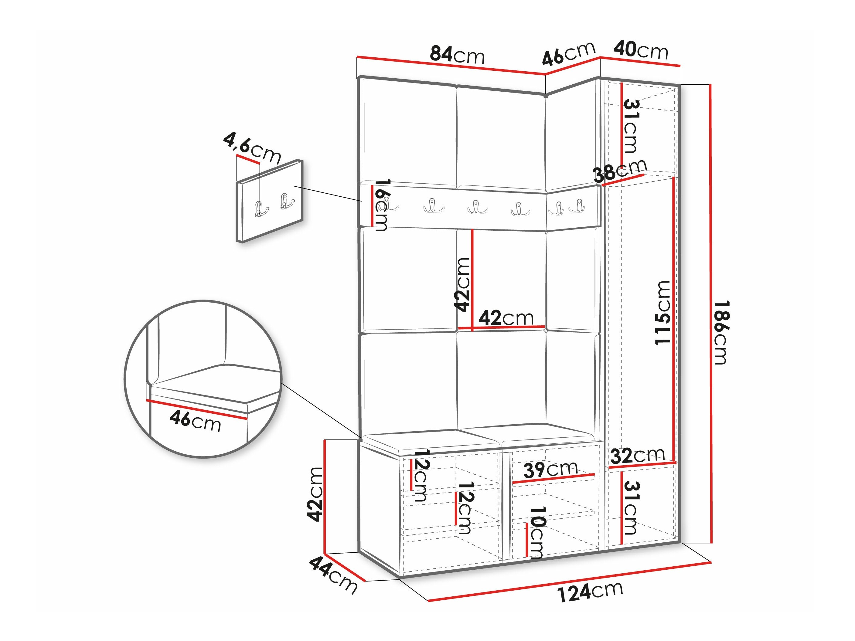 Conjunto para recibidor Hartford 277 (Manila 09)