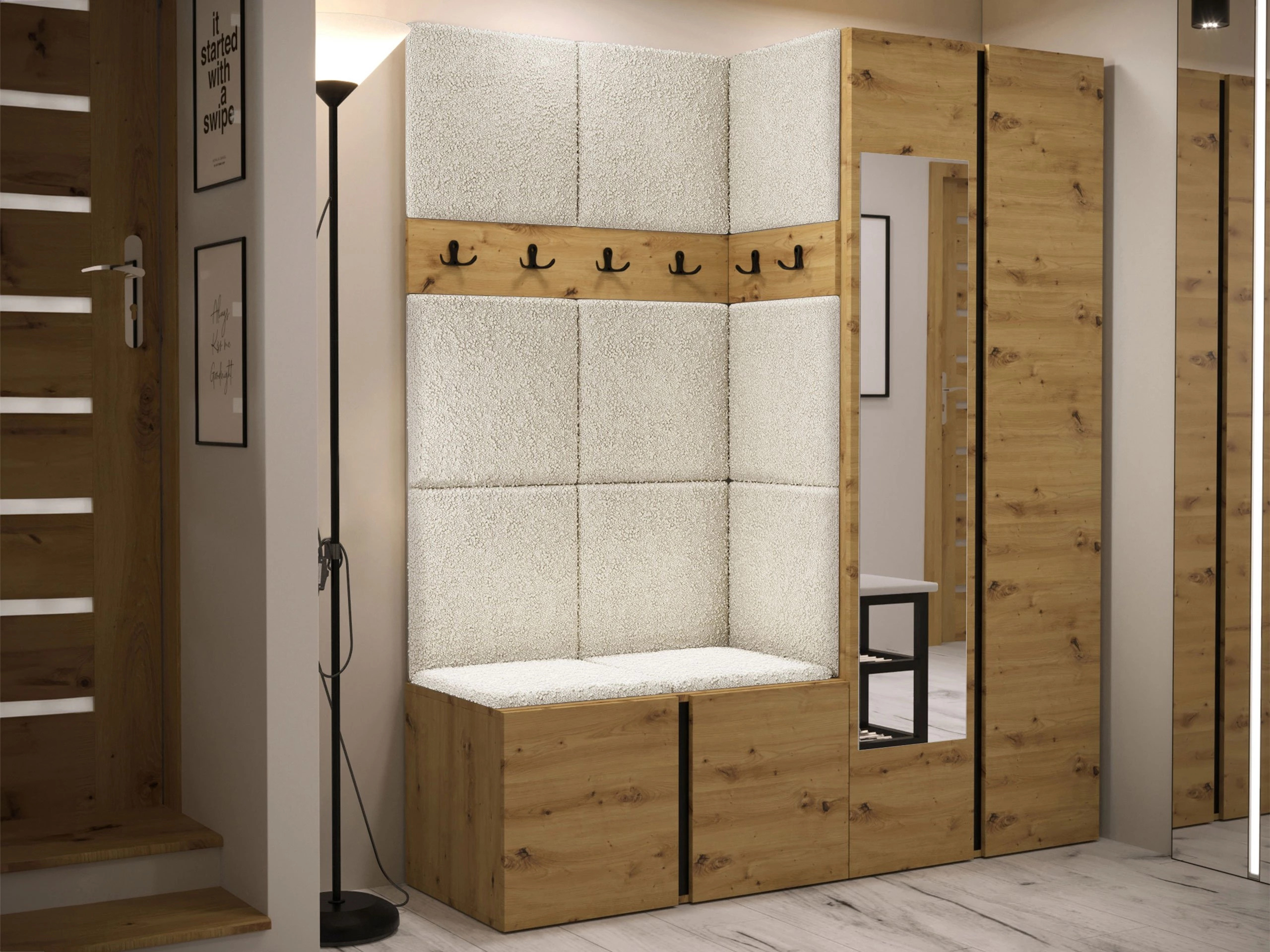 Conjunto para recibidor Hartford 278 (Roble Artisan)