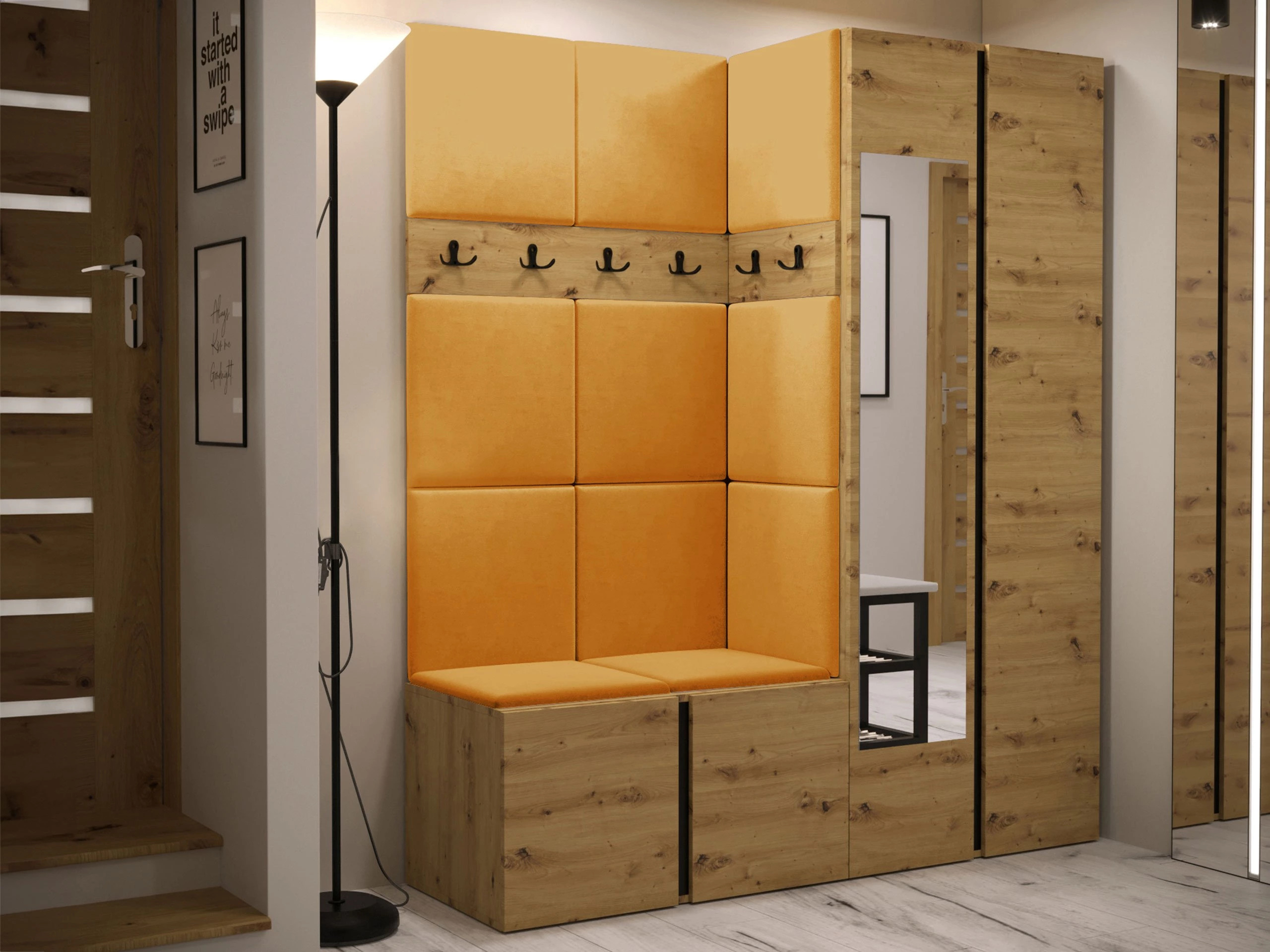 Conjunto para recibidor Pinis X (Roble Artisan)