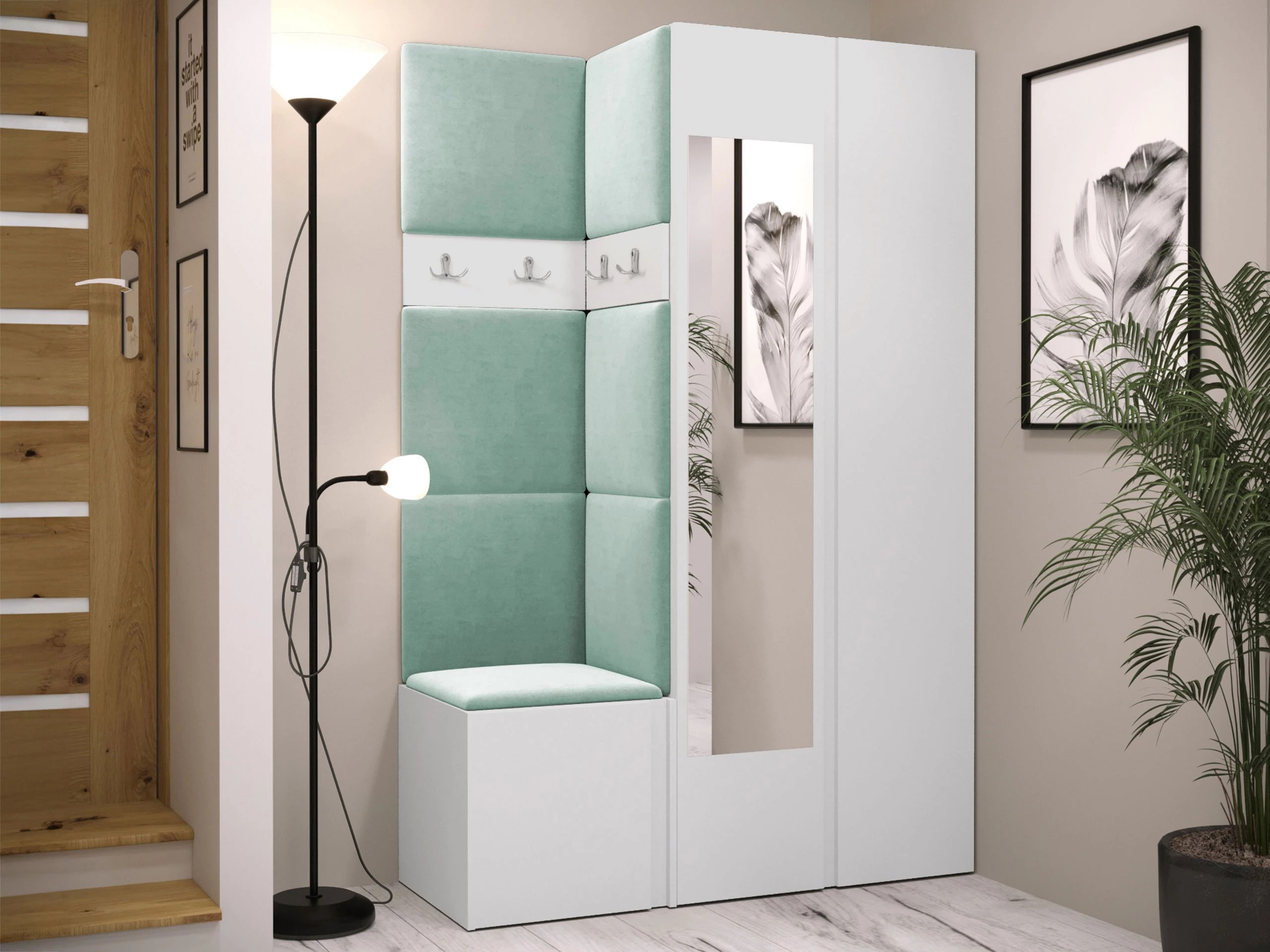 Conjunto para recibidor Pinis XXVI (Blanco)