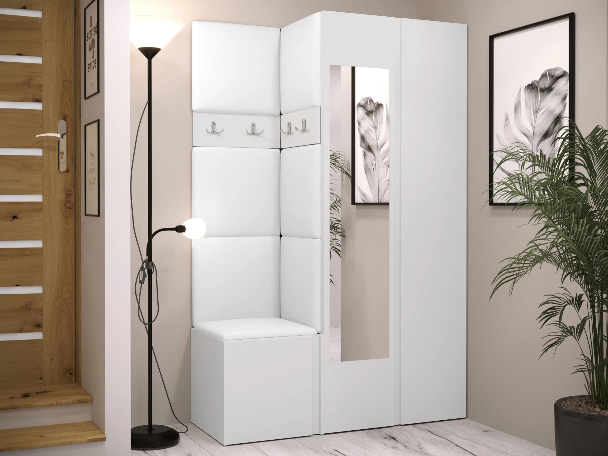 Conjunto para recibidor Pinis XXVI (Blanco)