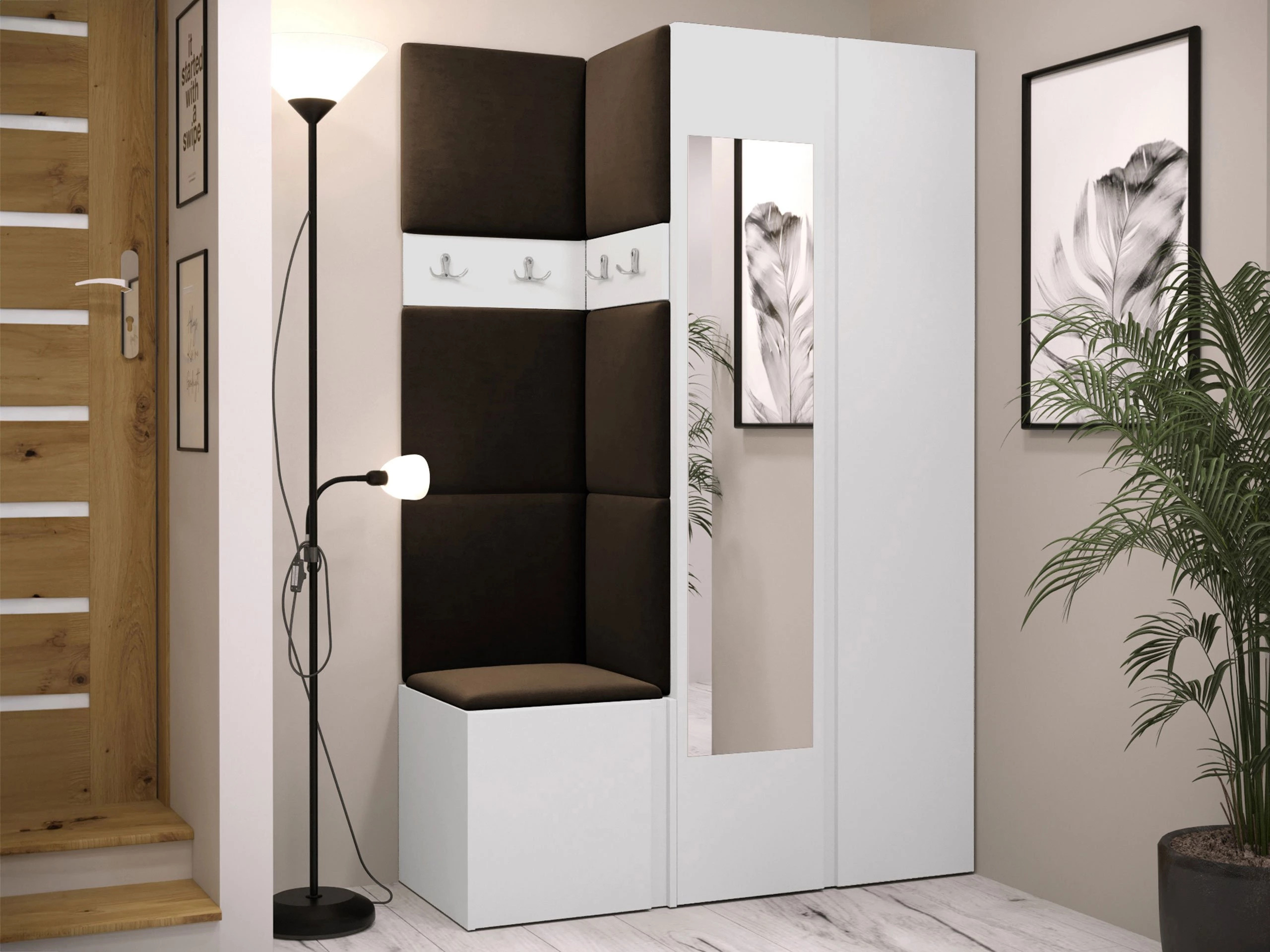 Conjunto para recibidor Pinis XXVI (Blanco)