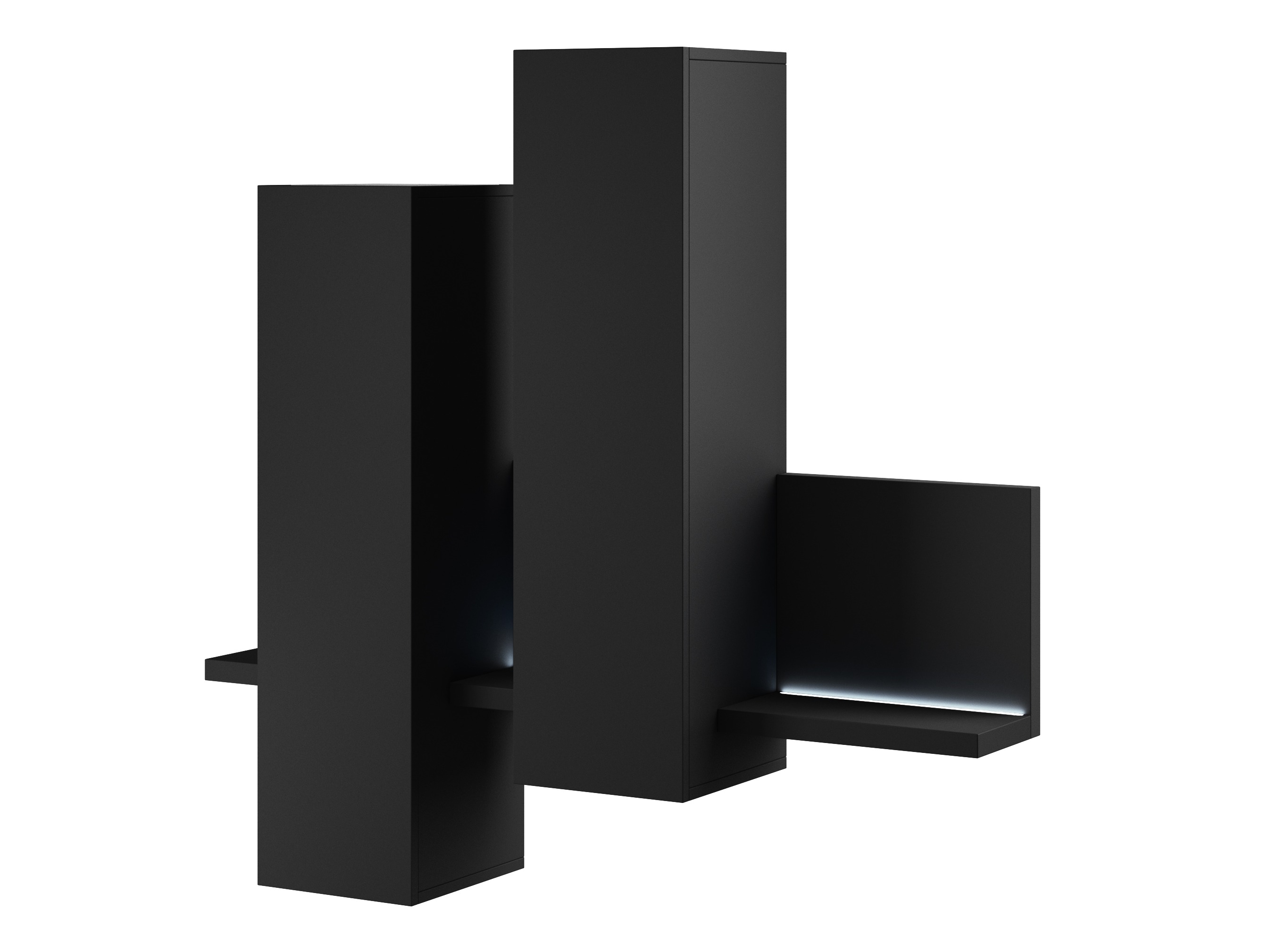 Armario de pared Lutiva 101 (Negro mate)