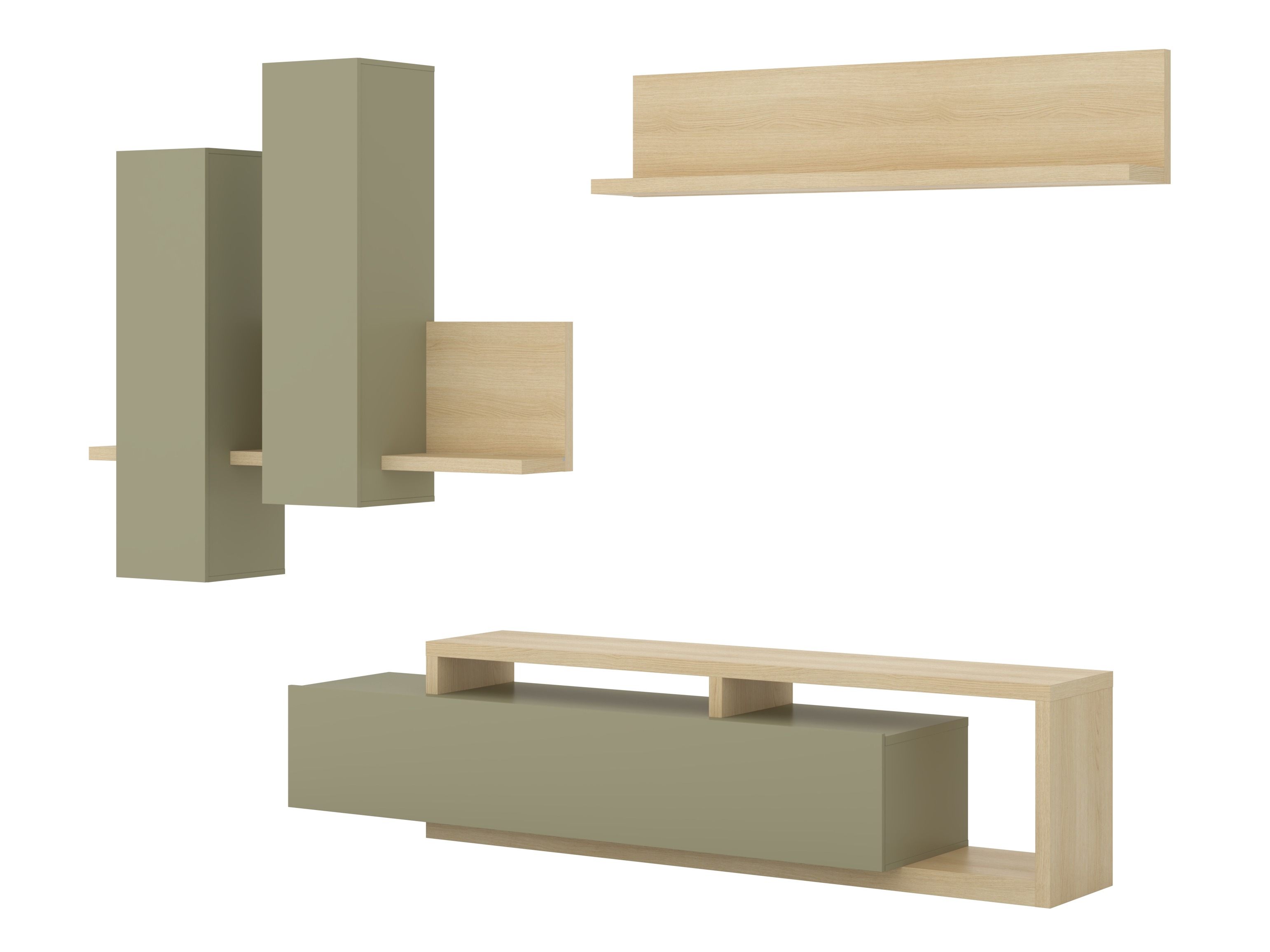 Conjunto de salón Lutiva 100 (Eucalipto + Roble)