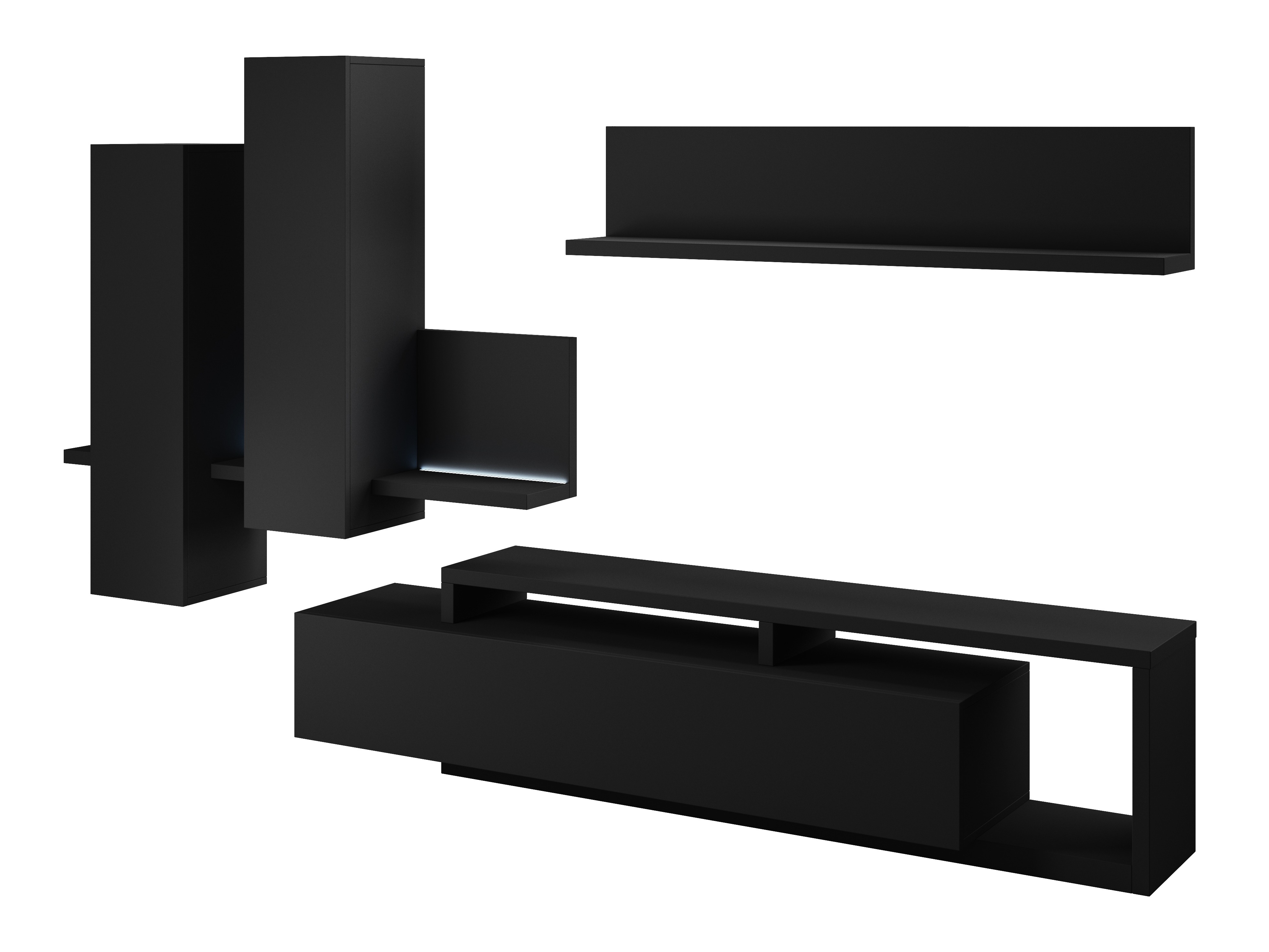 Conjunto de salón Lutiva 100 (Negro mate)