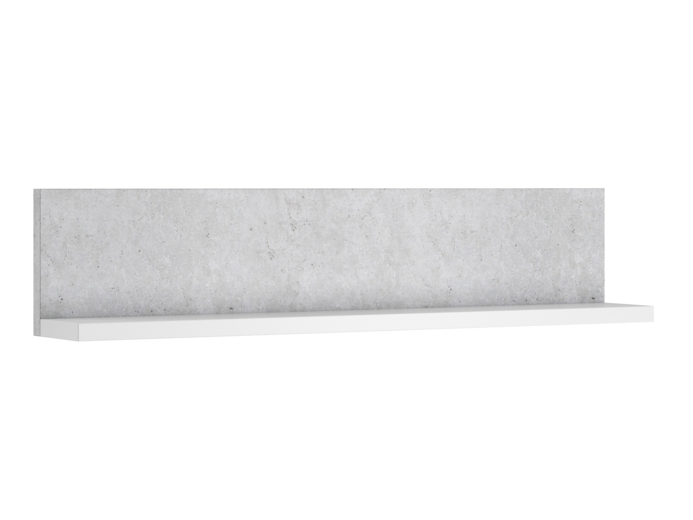 Estantería de pared Lutiva 102 (Blanco + Hormigón)