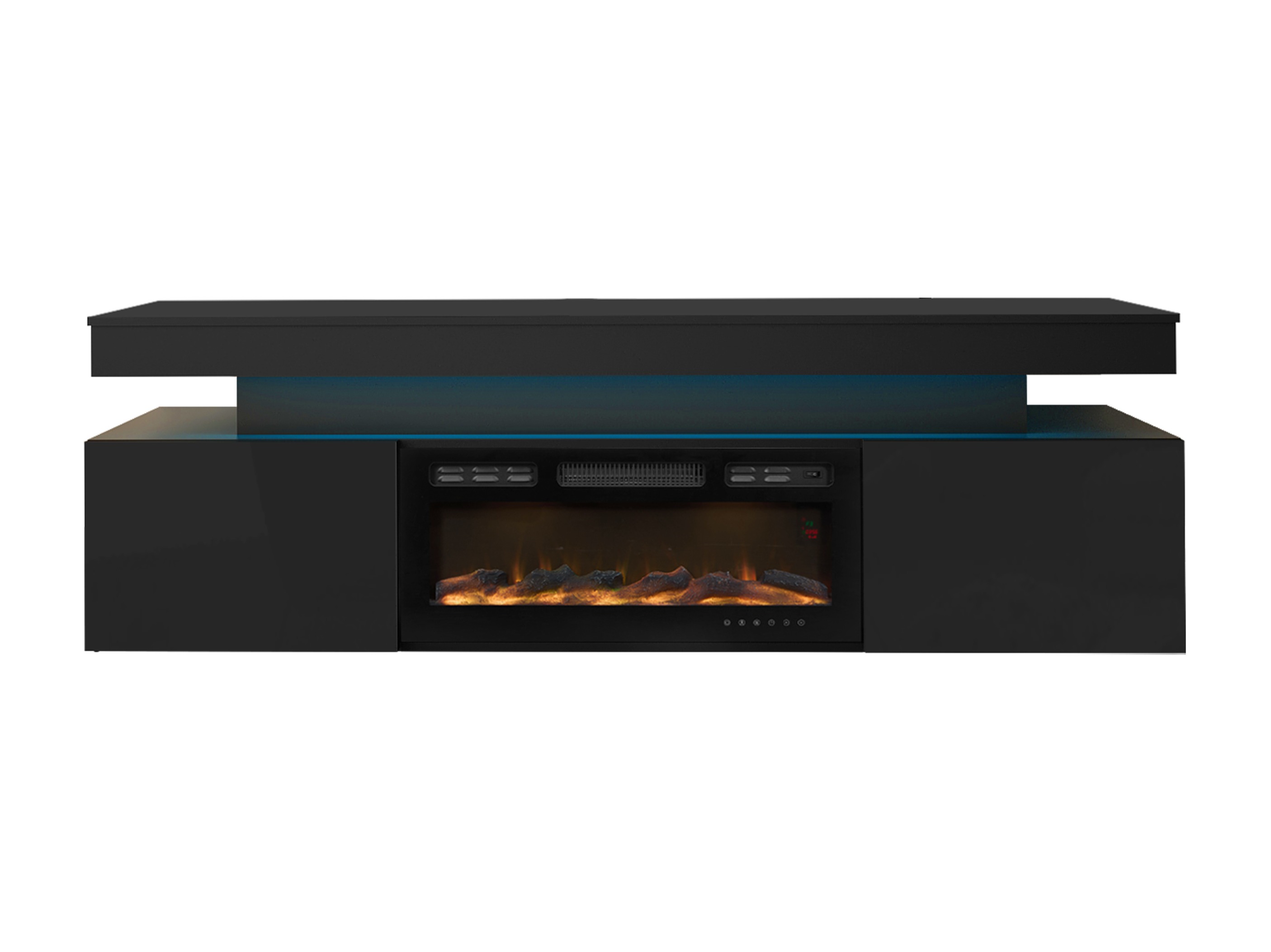 Mueble TV Monfero 104 (Negro + Negro brillante)