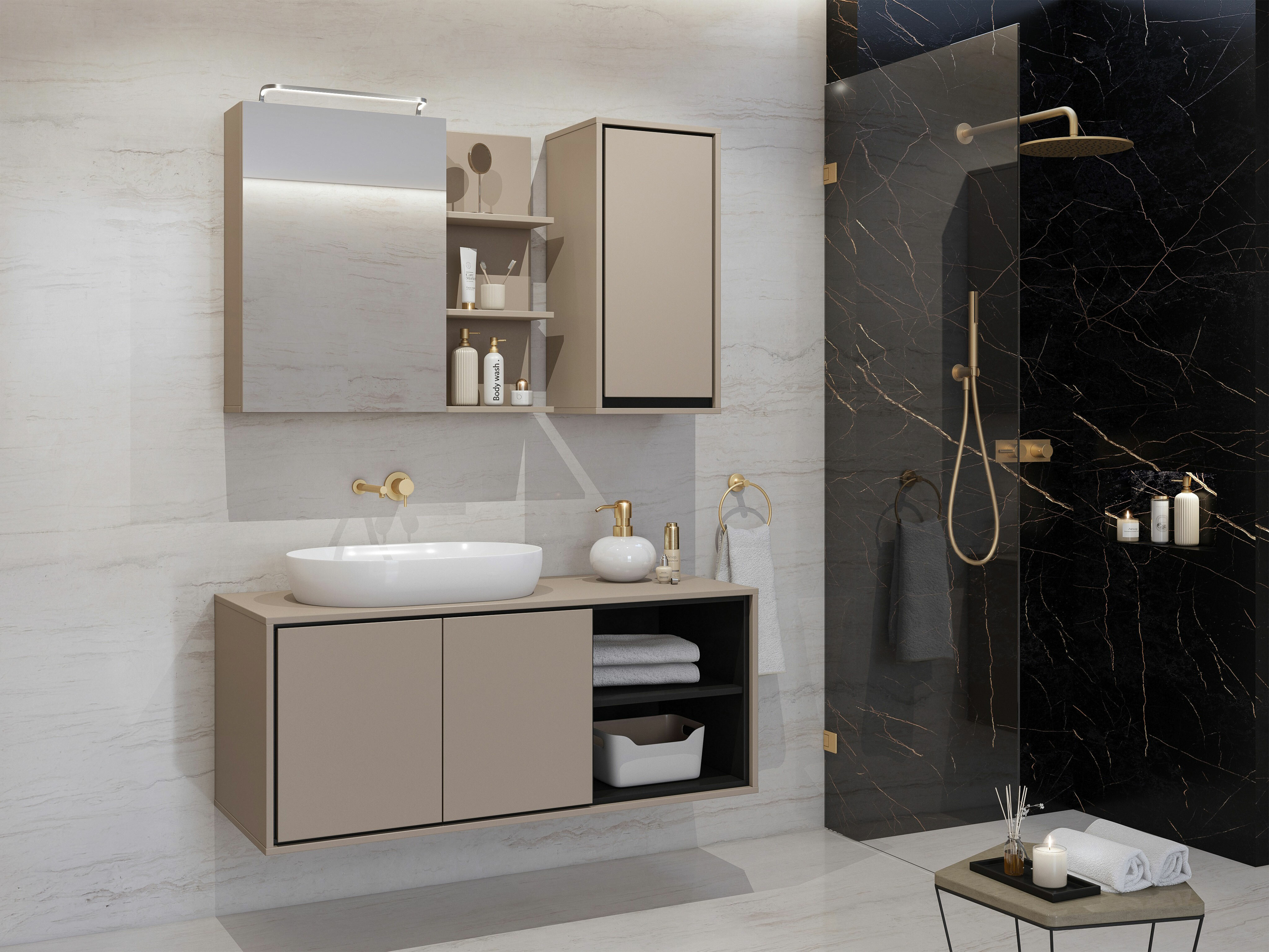 Conjunto de mueble de baño Tecavu 106
