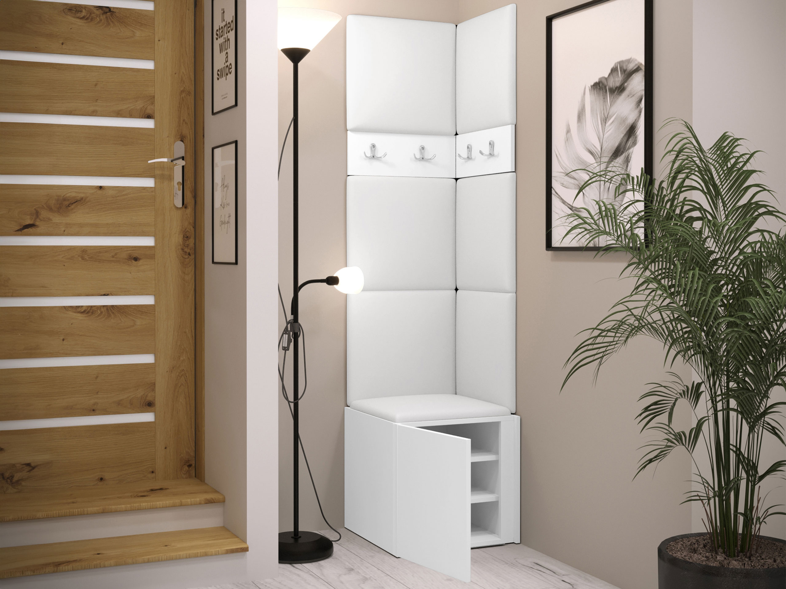 Conjunto para recibidor Pinis XXI (Blanco)