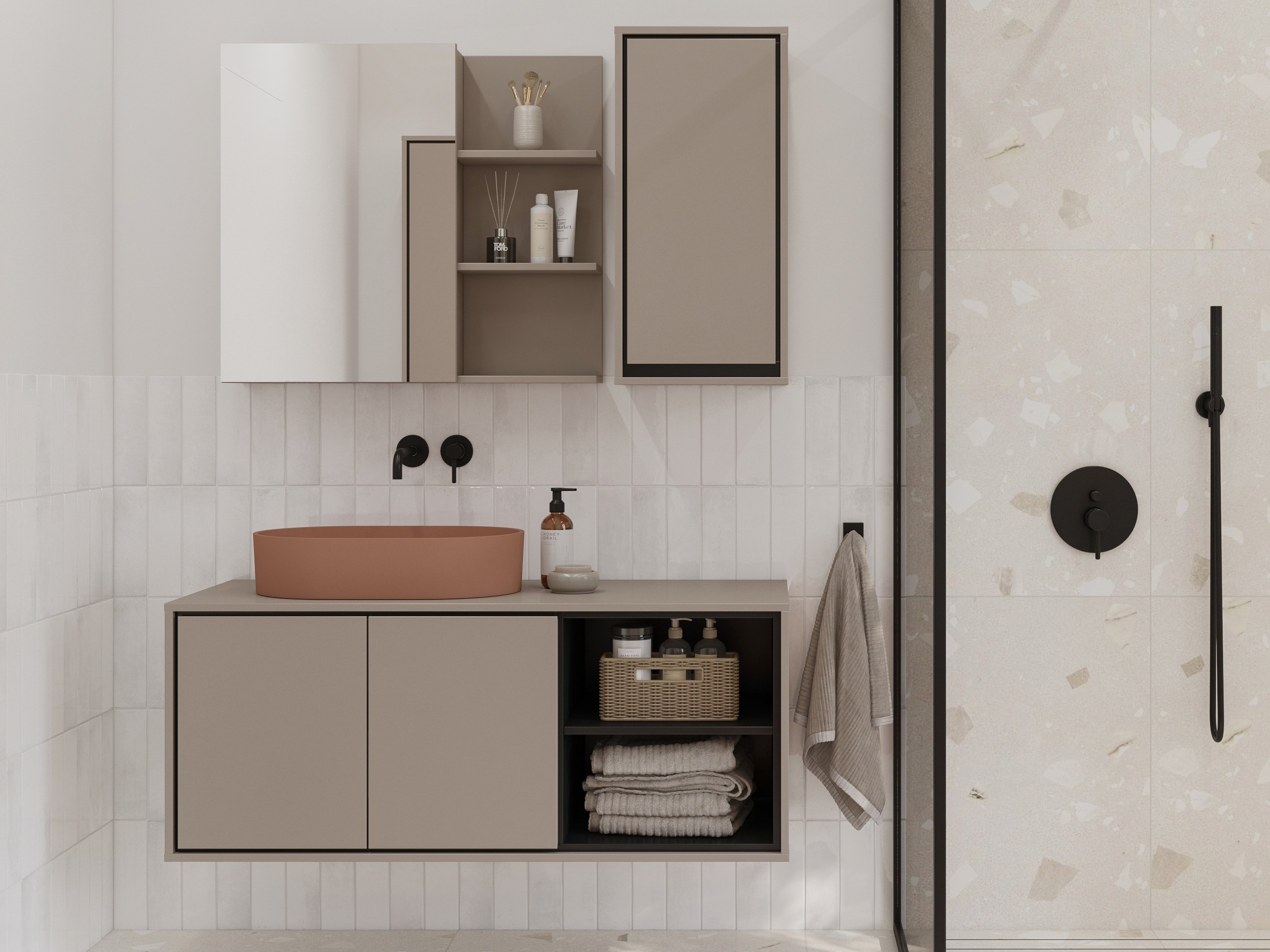 Conjunto de mueble de baño Tecavu 106