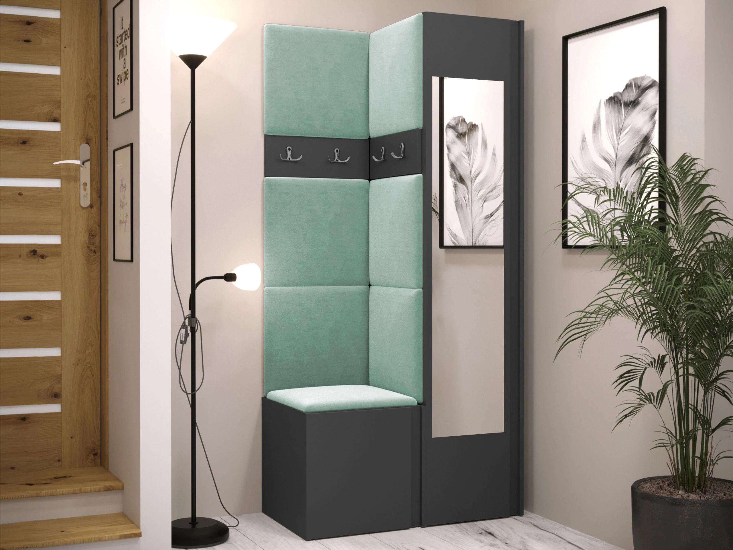 Conjunto para recibidor Pinis XXV (Grafito)