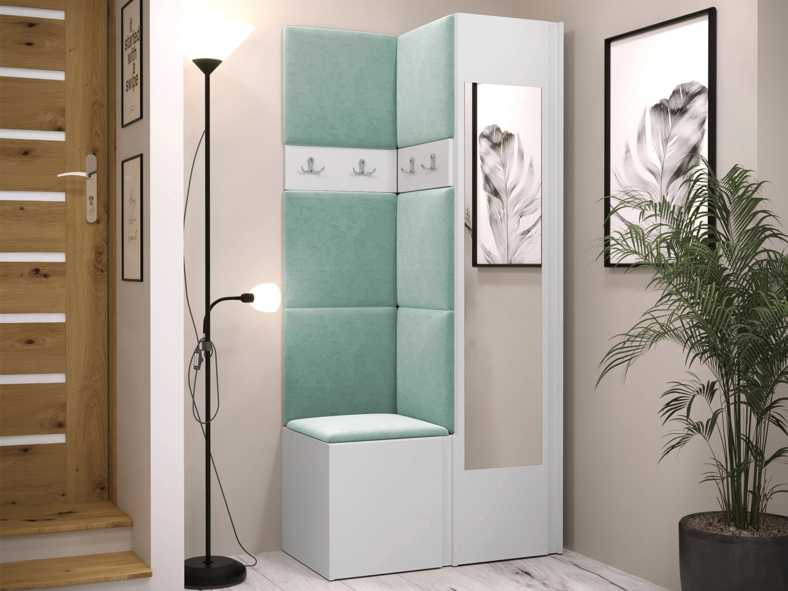 Conjunto para recibidor Pinis XXV (Blanco)