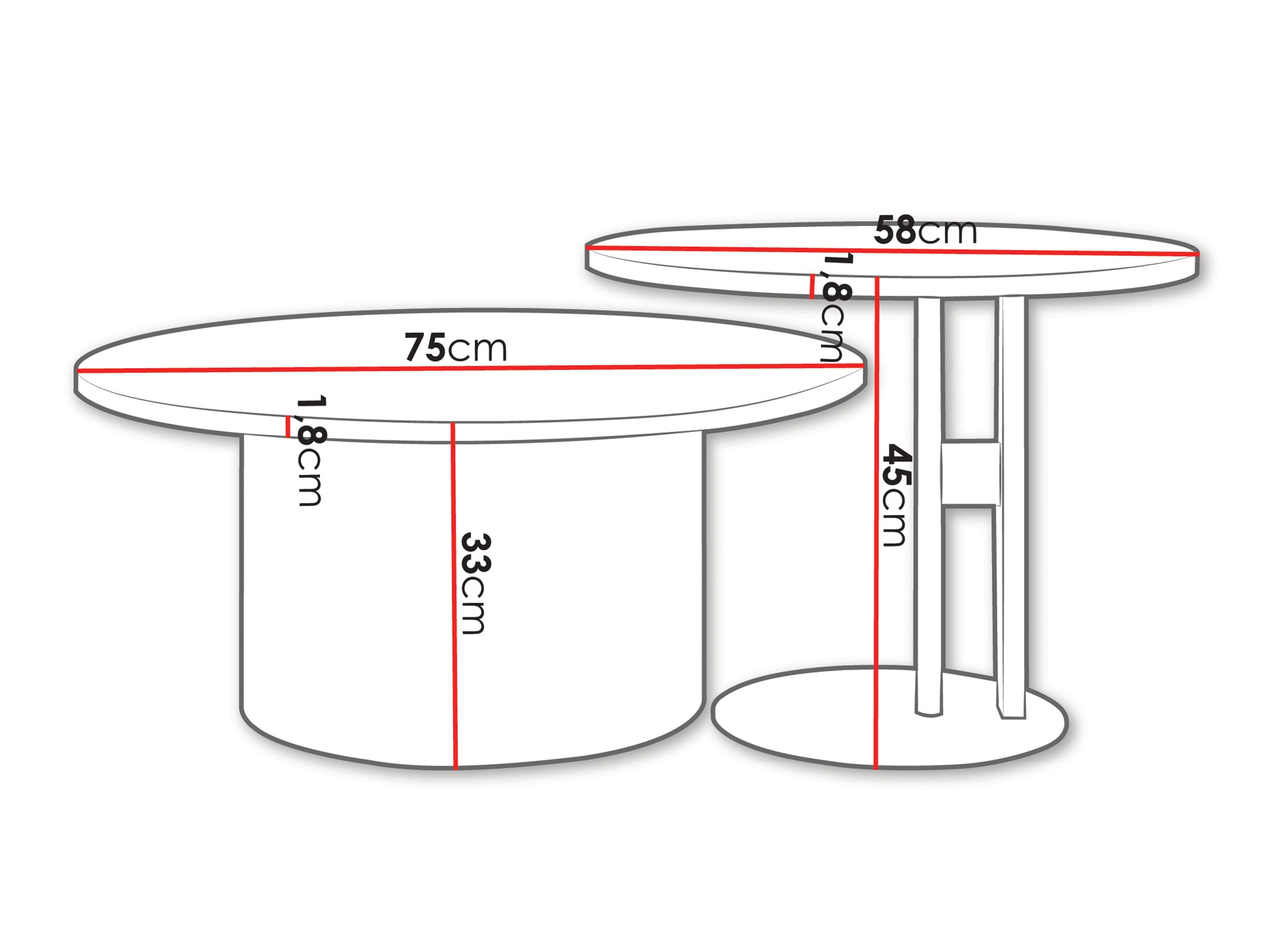 Conjunto mesa de centro Oswego 159 (Blanco)