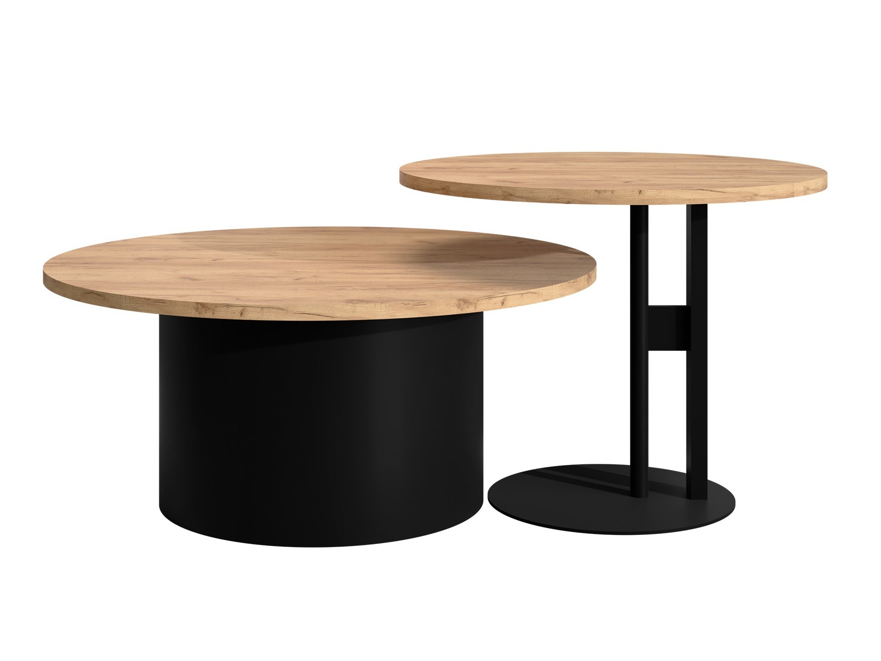 Conjunto mesa de centro Oswego 159 (Roble dorado artesanal)