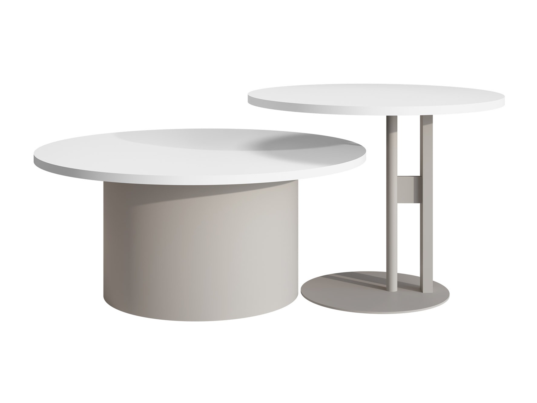 Conjunto mesa de centro Oswego 160 (Blanco)