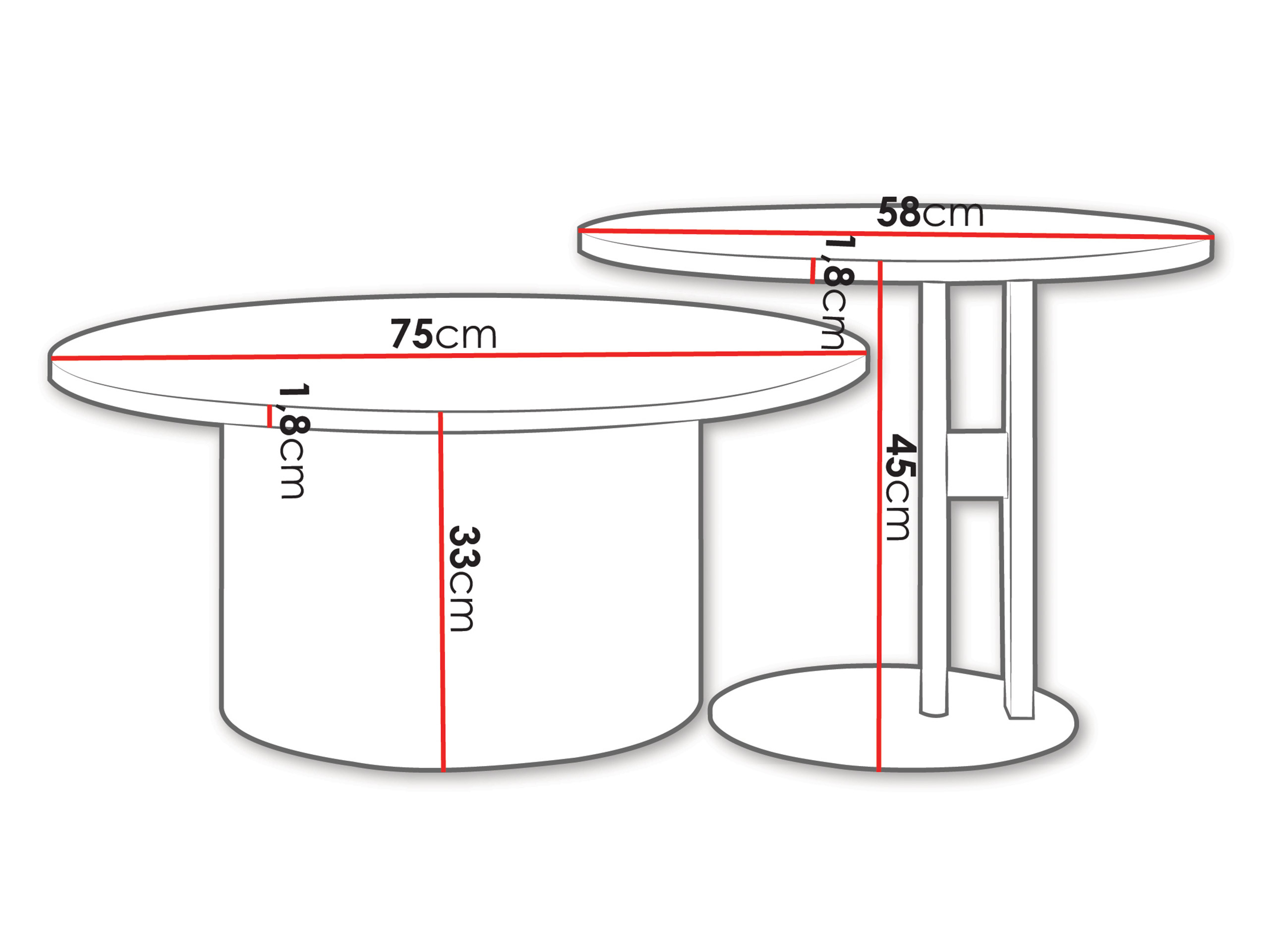 Conjunto mesa de centro Oswego 160 (Roble)