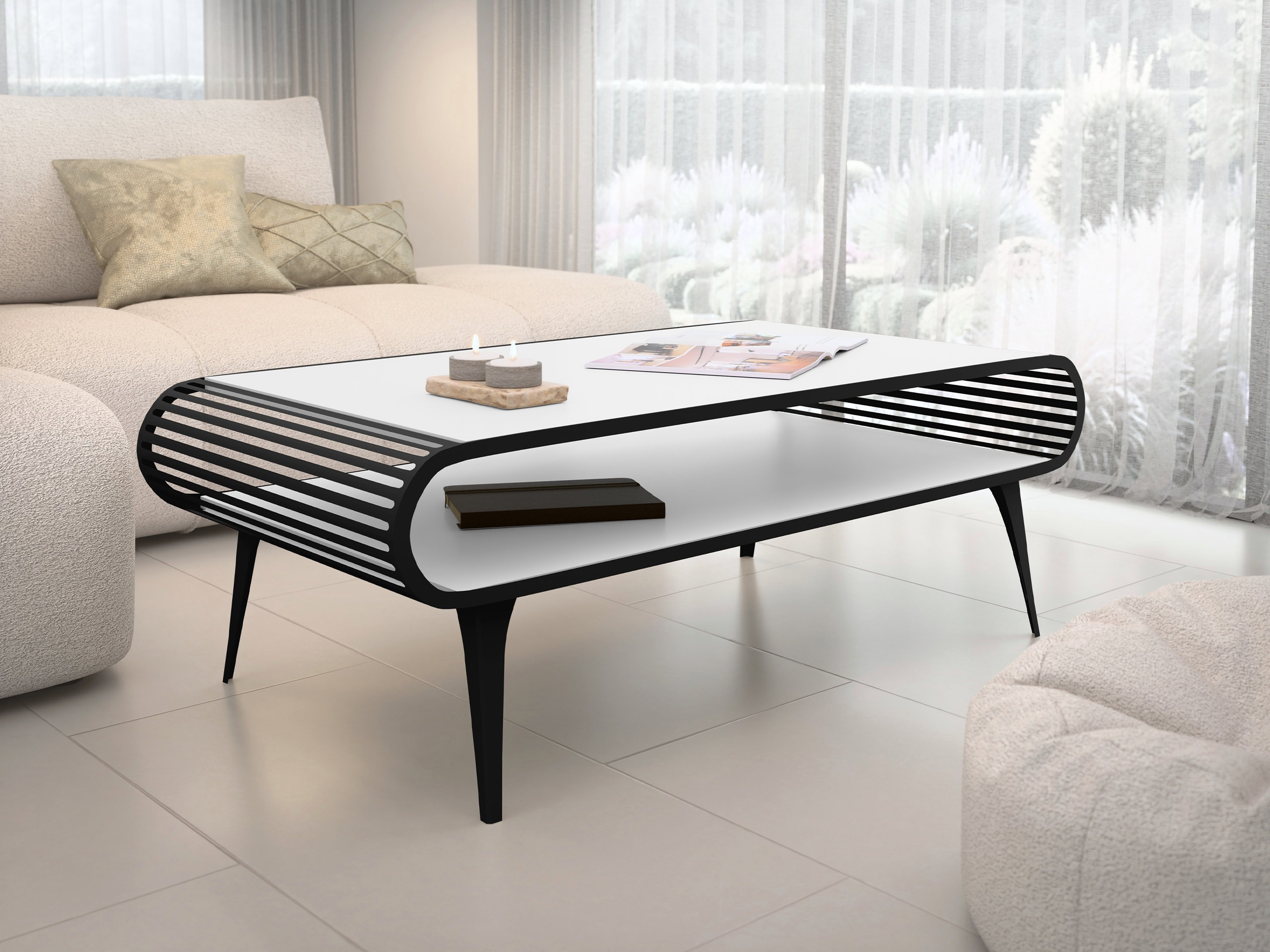 Mesa de centro Oswego 161 (Blanco)