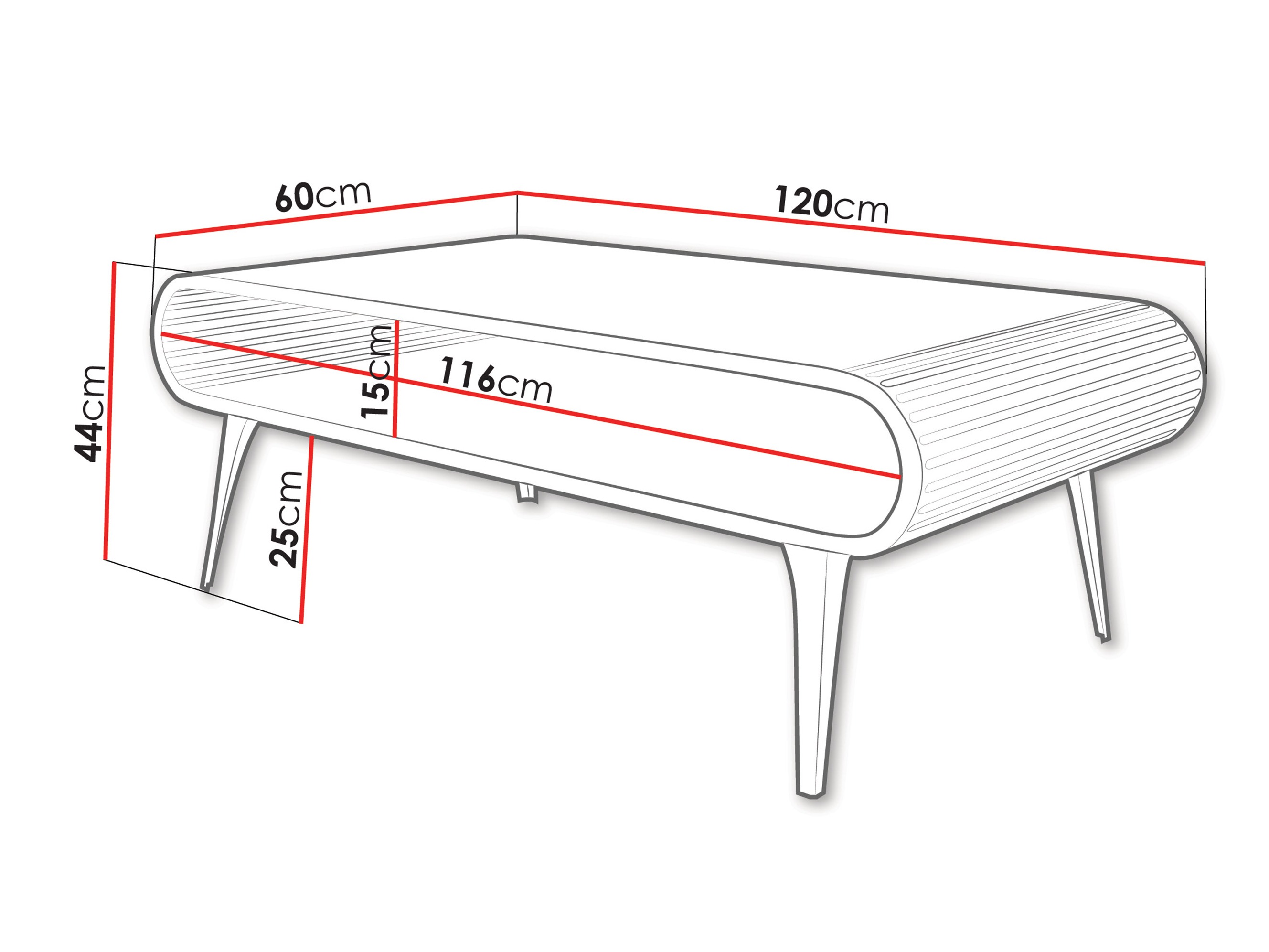 Mesa de centro Oswego 161 (Mármol negro)