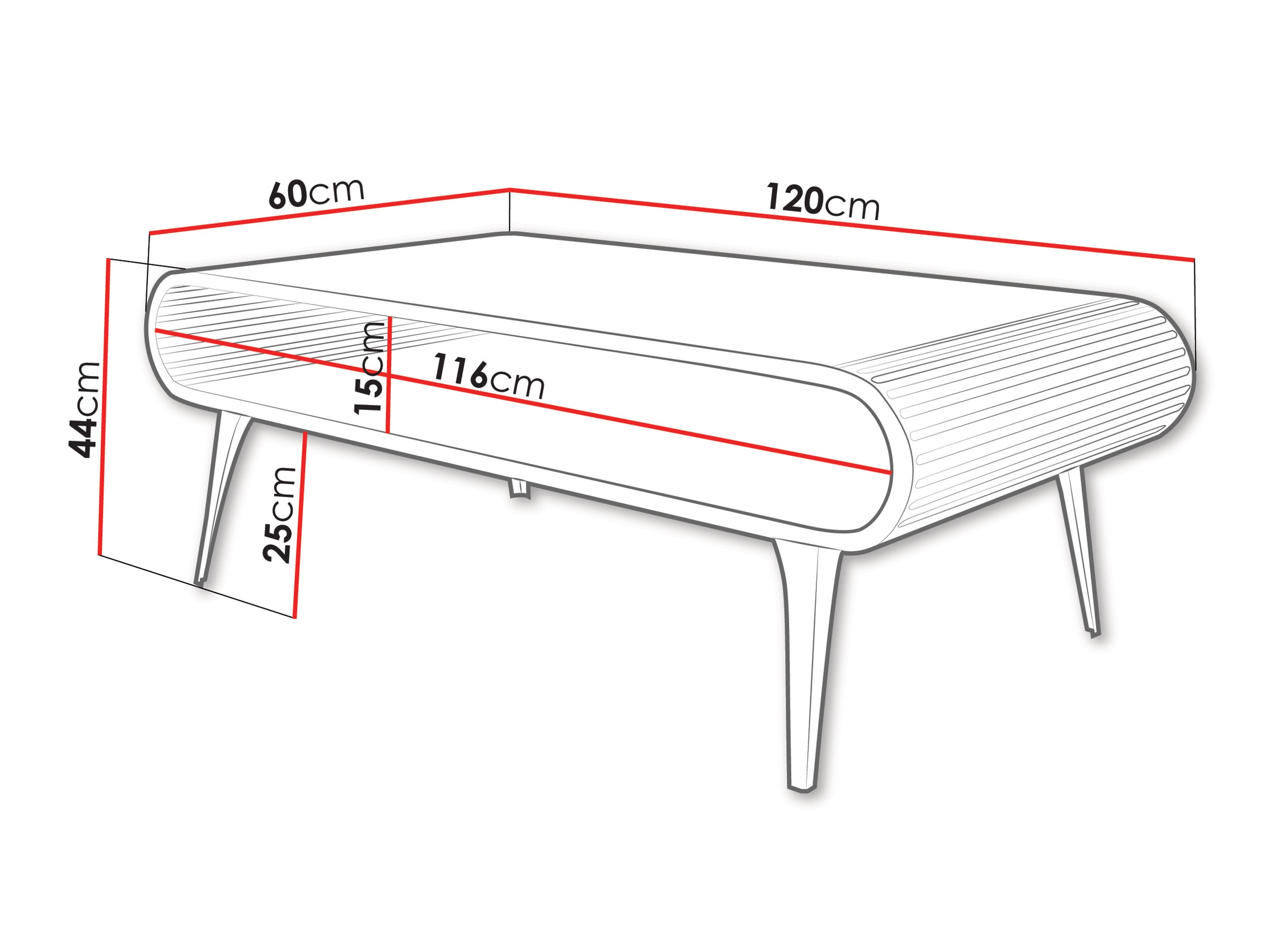 Mesa de centro Oswego 162 (Blanco)