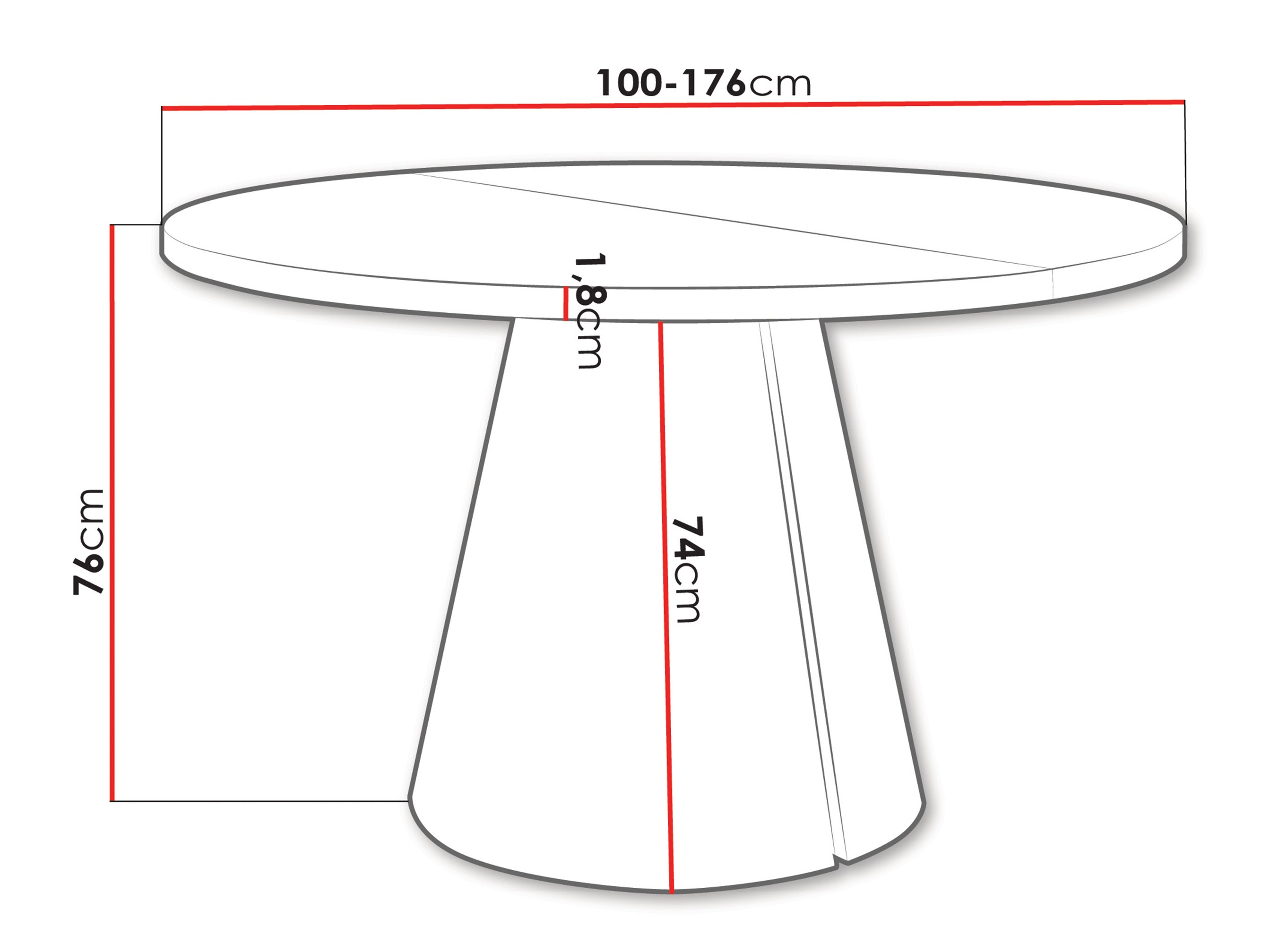 Mesa Oswego 165 (Blanco)