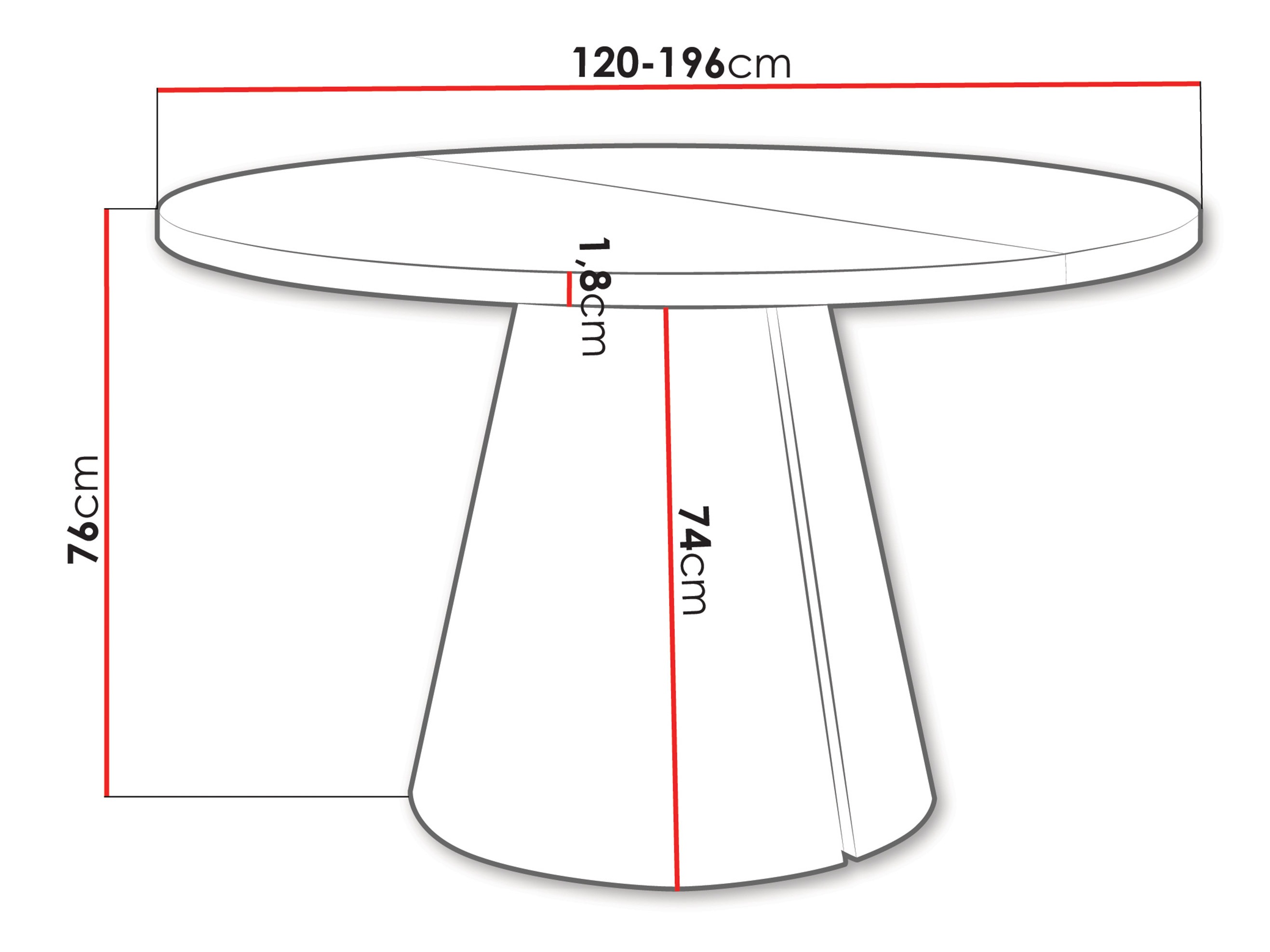 Mesa Oswego 167 (Mármol negro)