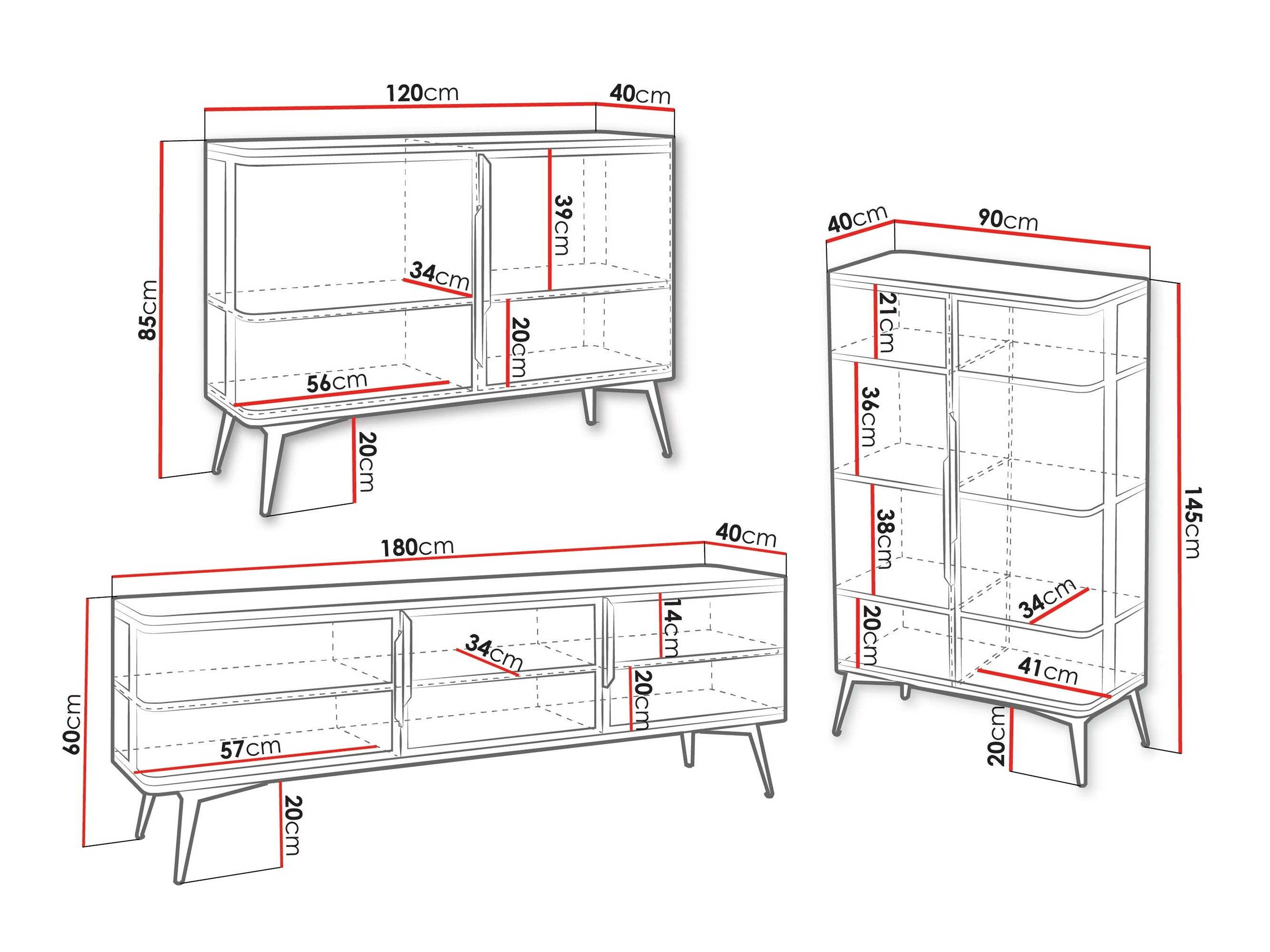 Conjunto de salón Camfelo 104 (Negro)