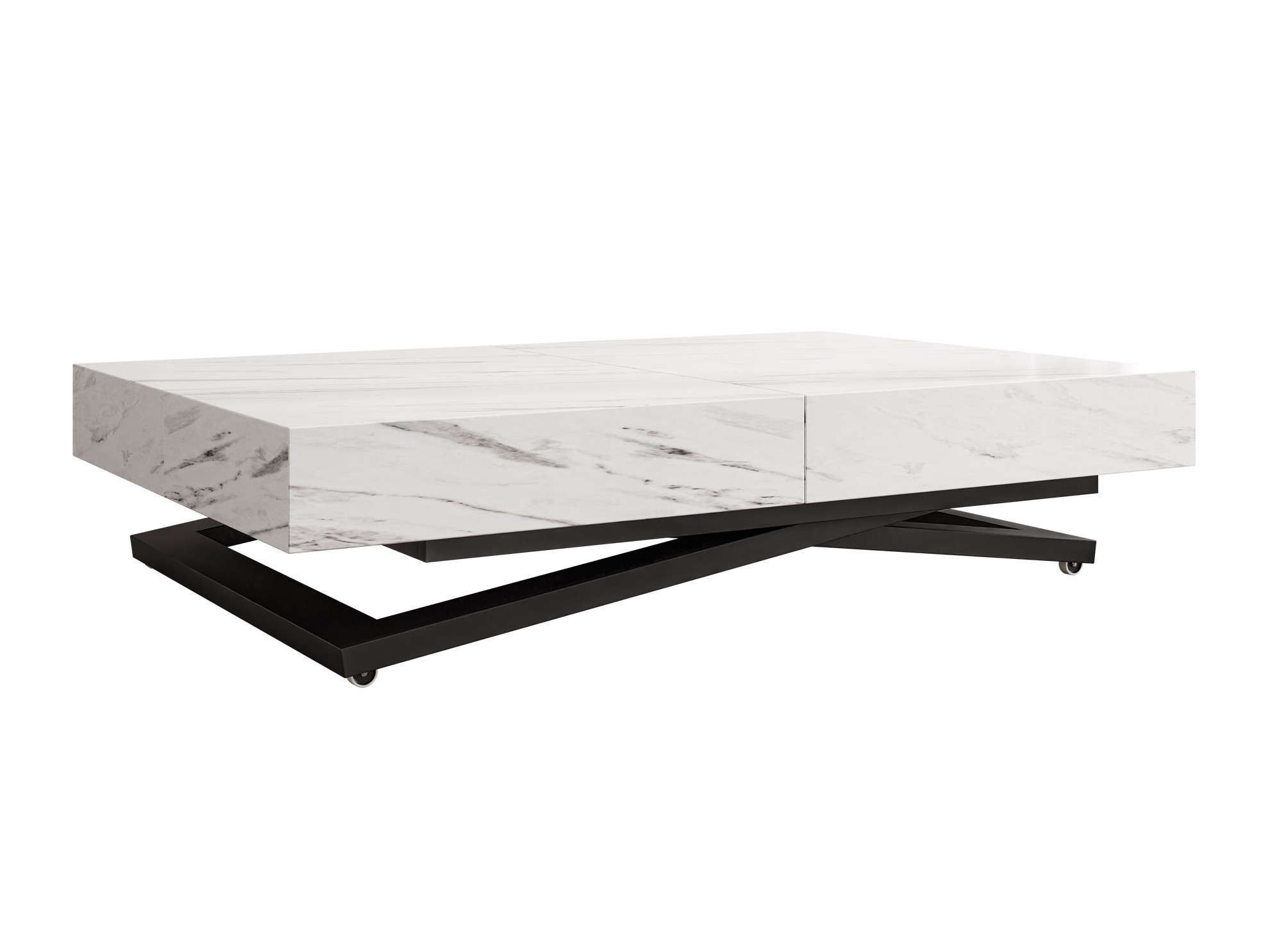 Mesa de centro convertible Oswego 171 (Mármol blanco)