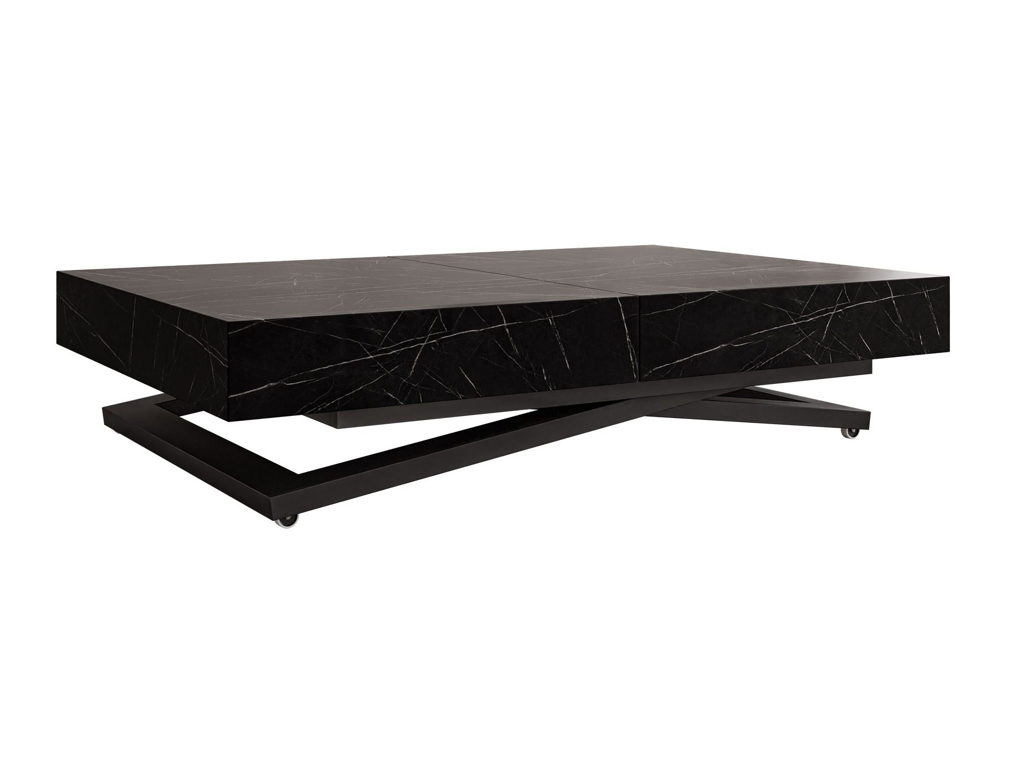 Mesa de centro convertible Oswego 171 (Mármol negro)