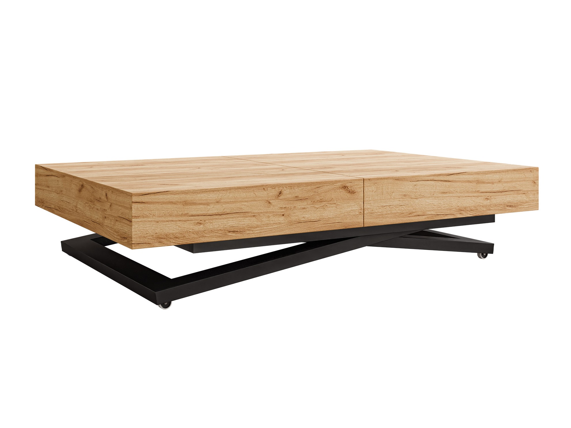 Mesa de centro convertible Oswego 171 (Roble dorado artesanal)