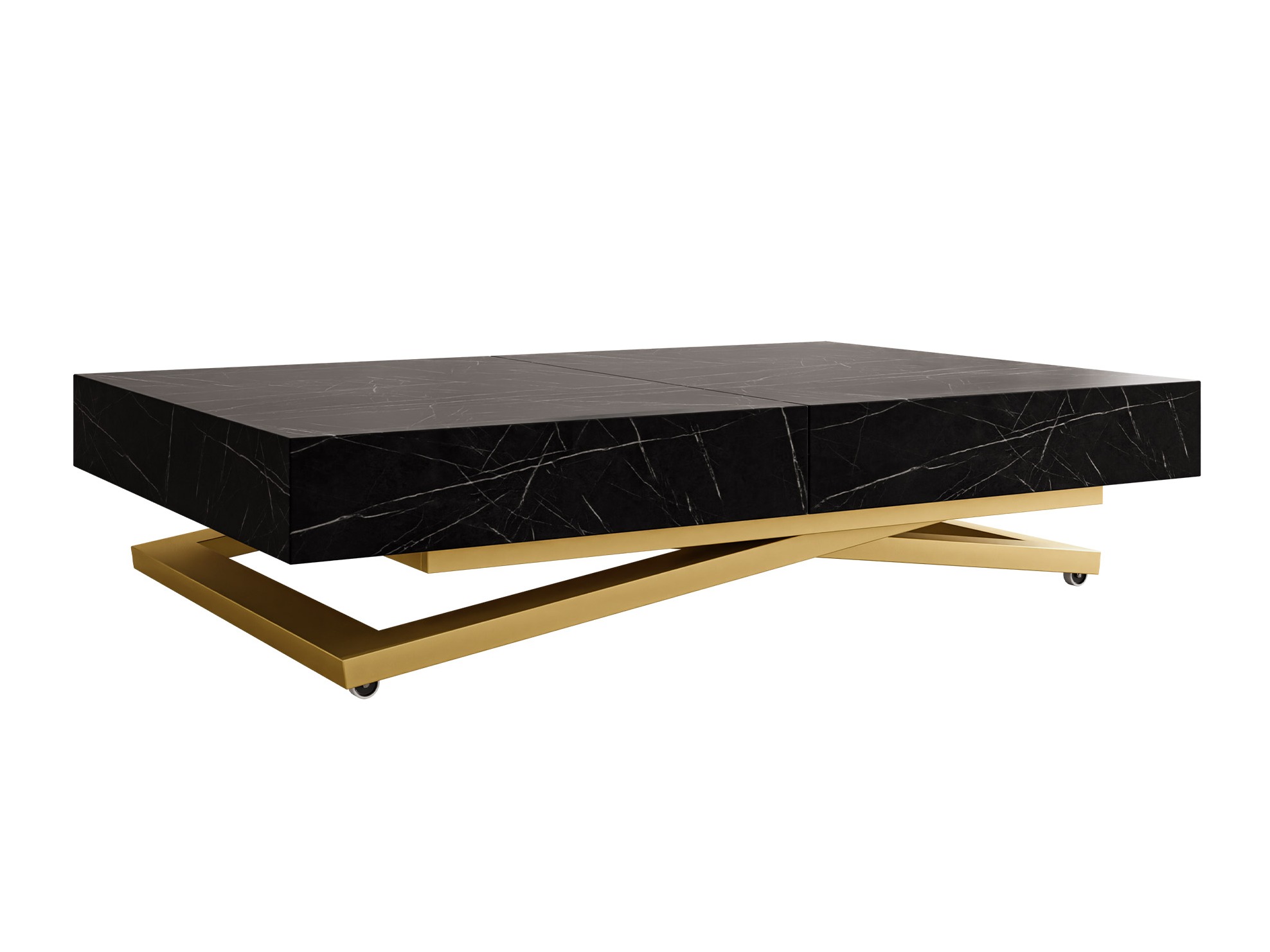 Mesa de centro convertible Oswego 173 (Mármol negro)