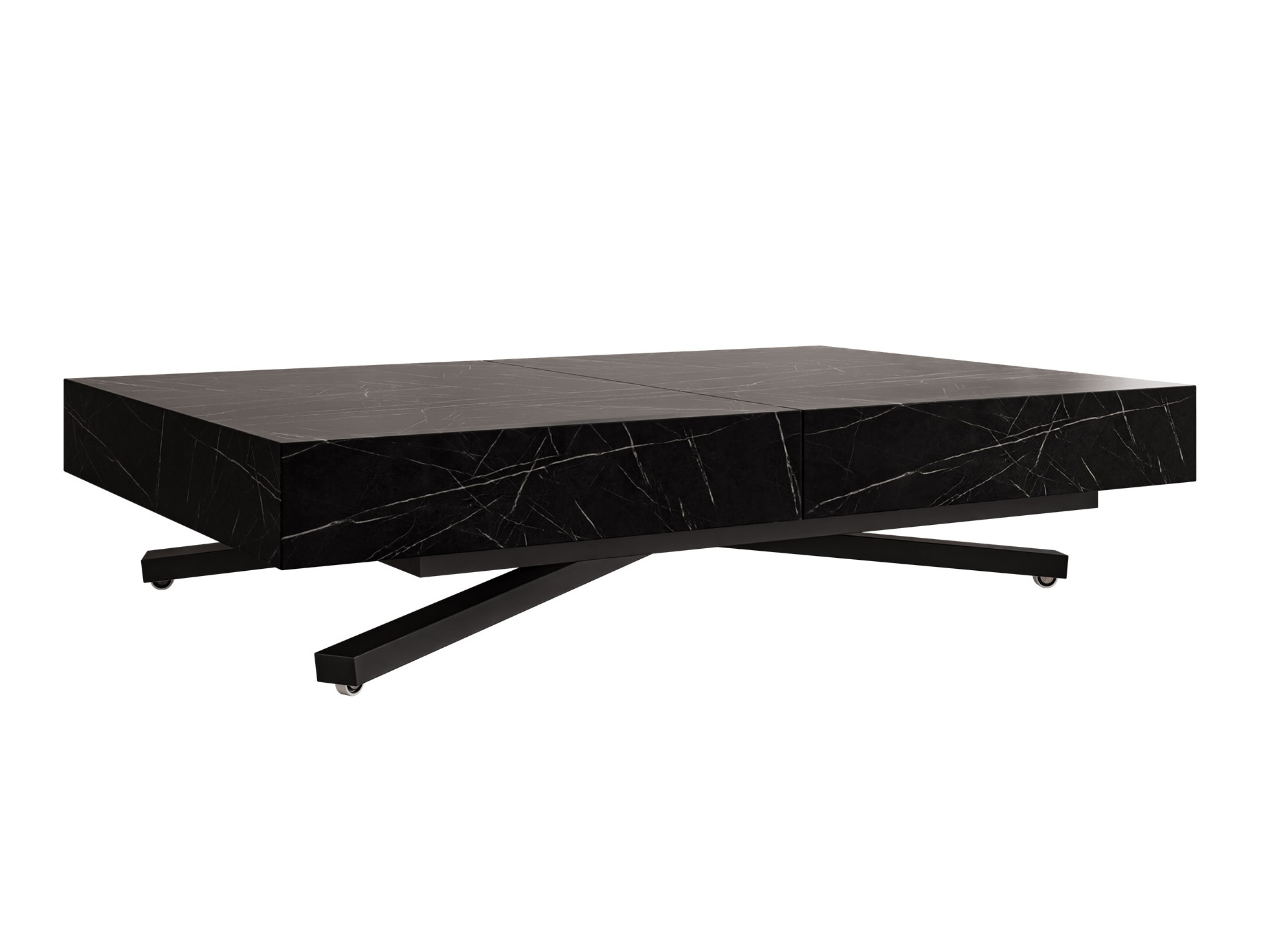 Mesa de centro convertible Oswego 176 (Mármol negro)