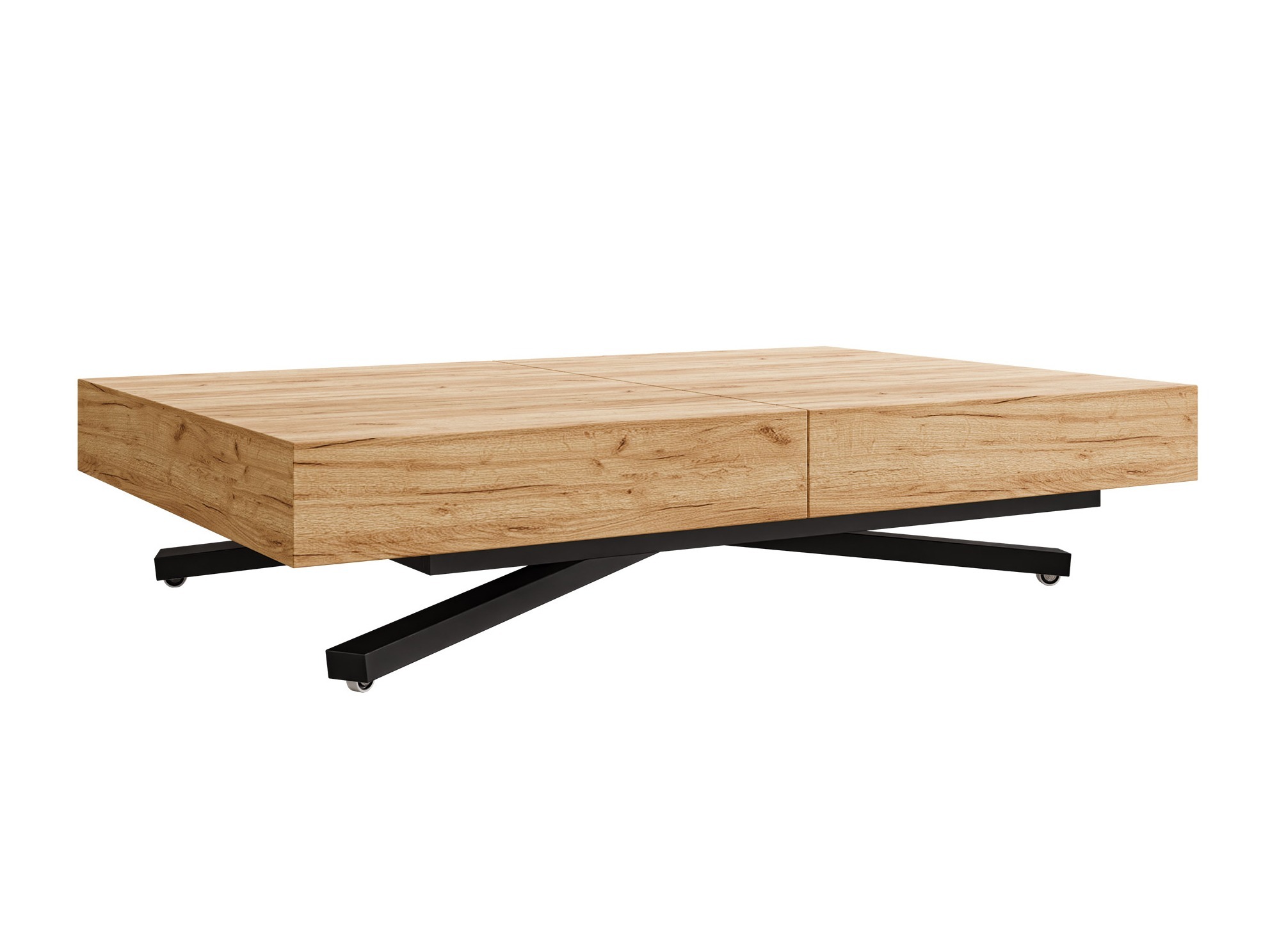 Mesa de centro convertible Oswego 176 (Roble dorado artesanal)