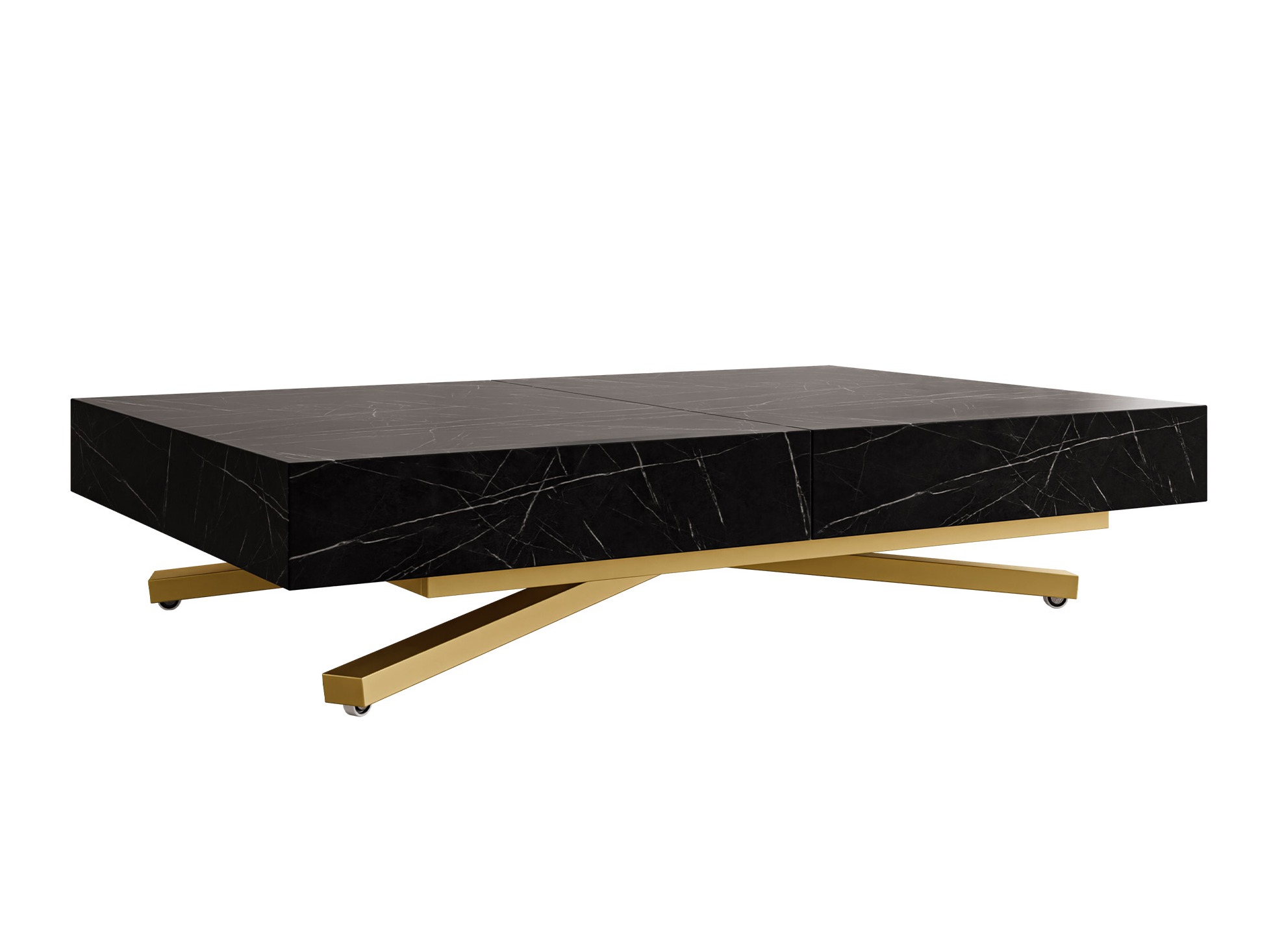 Mesa de centro convertible Oswego 178 (Mármol negro)