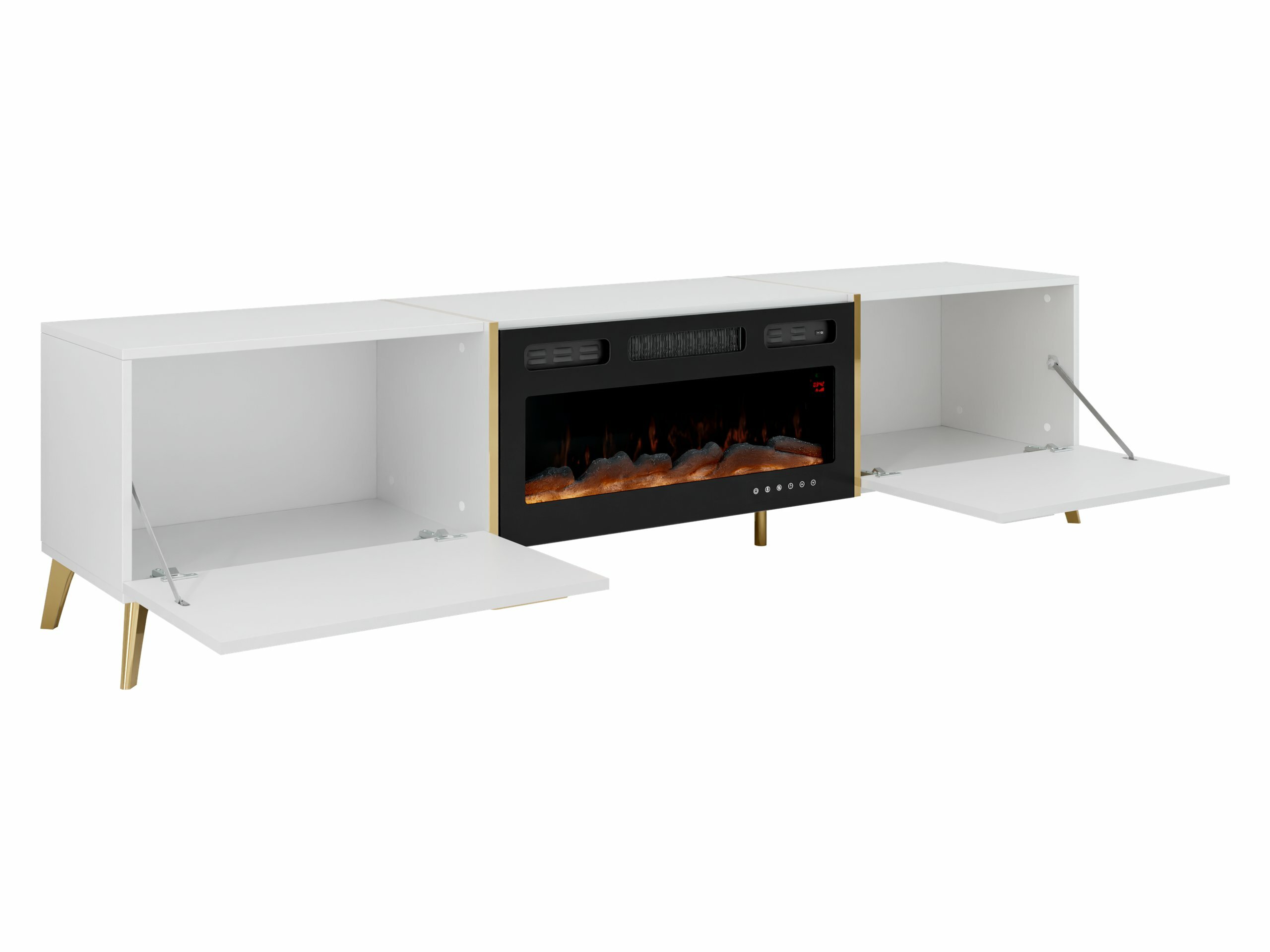 Mueble TV Comfivo Capella III (Blanco + Blanco brillante)