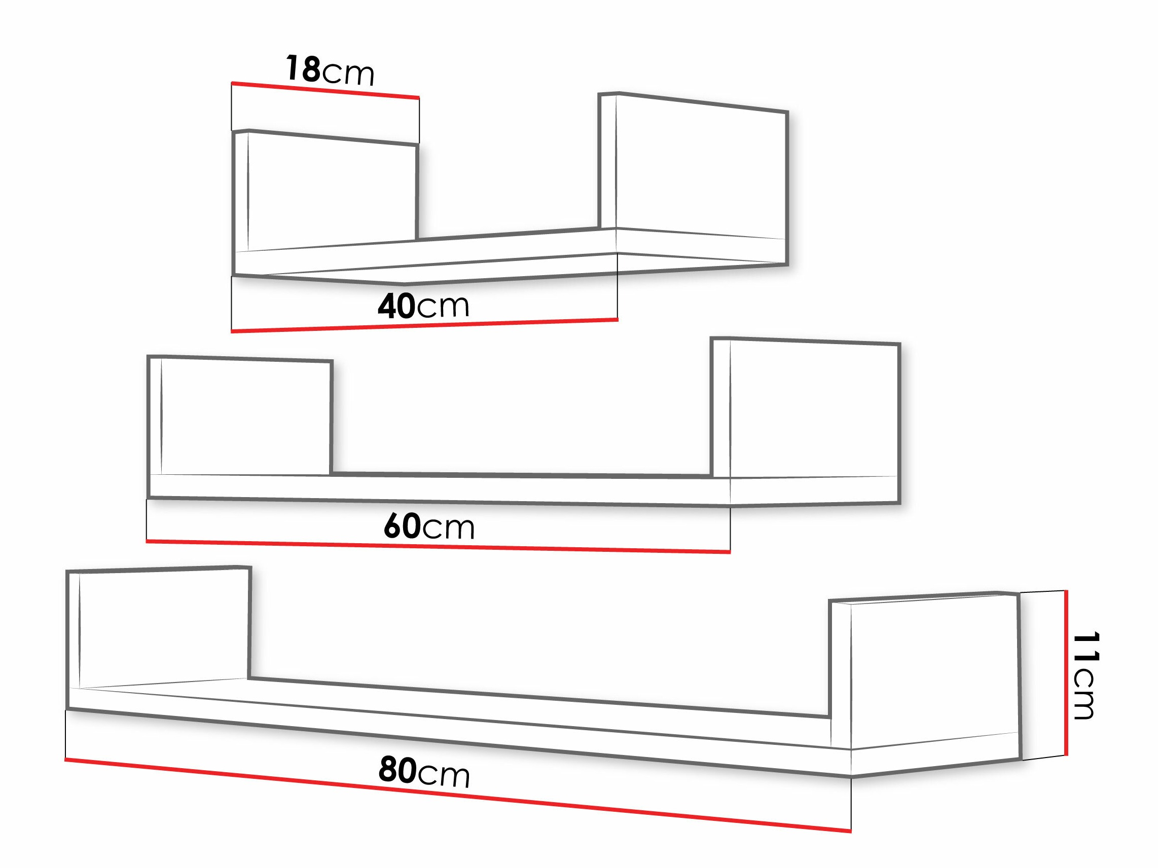 Conjunto de estanterías colgantes Lexicon (Blanco)