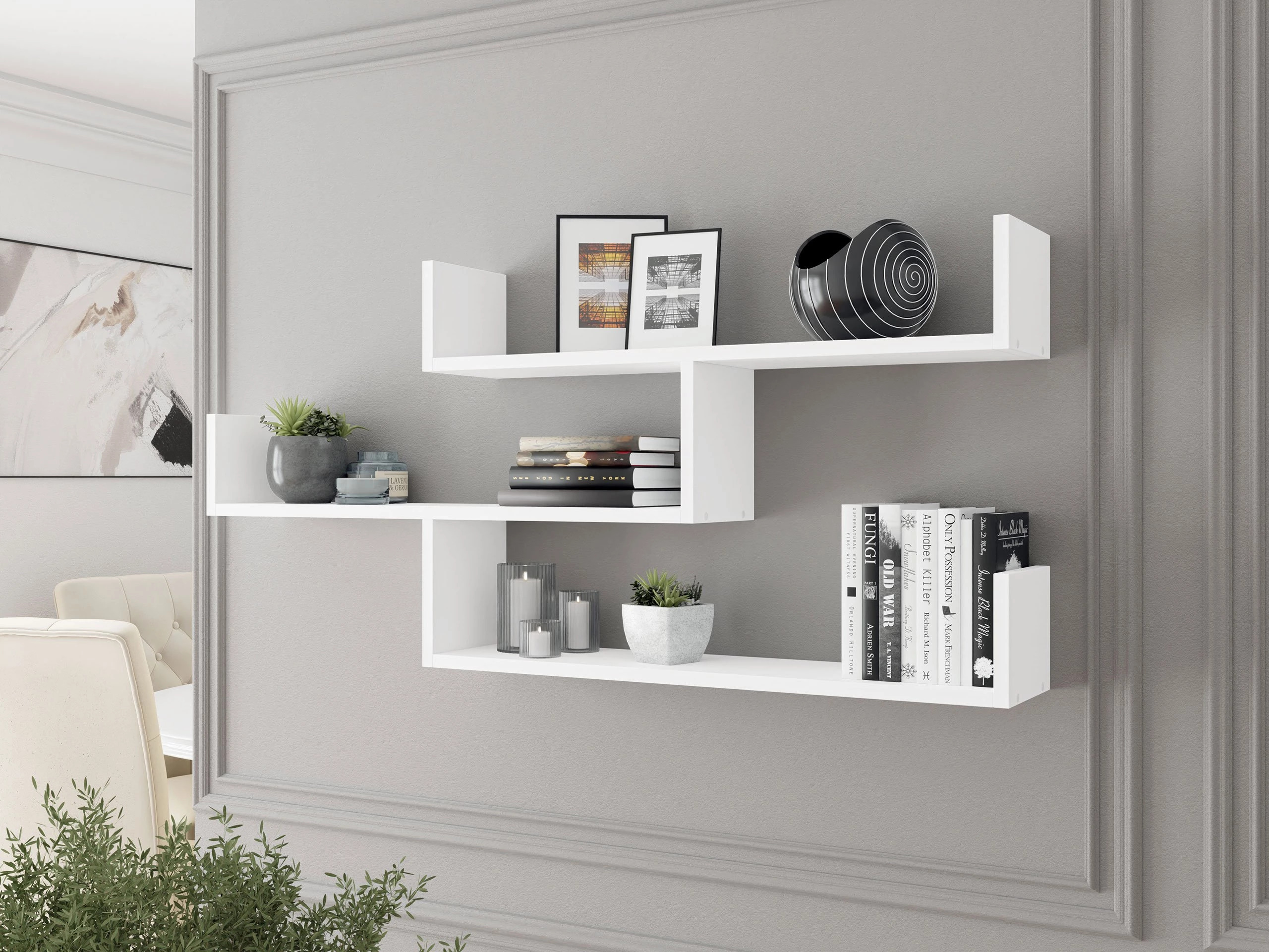 Estantería de pared Lexicon I (Blanco)