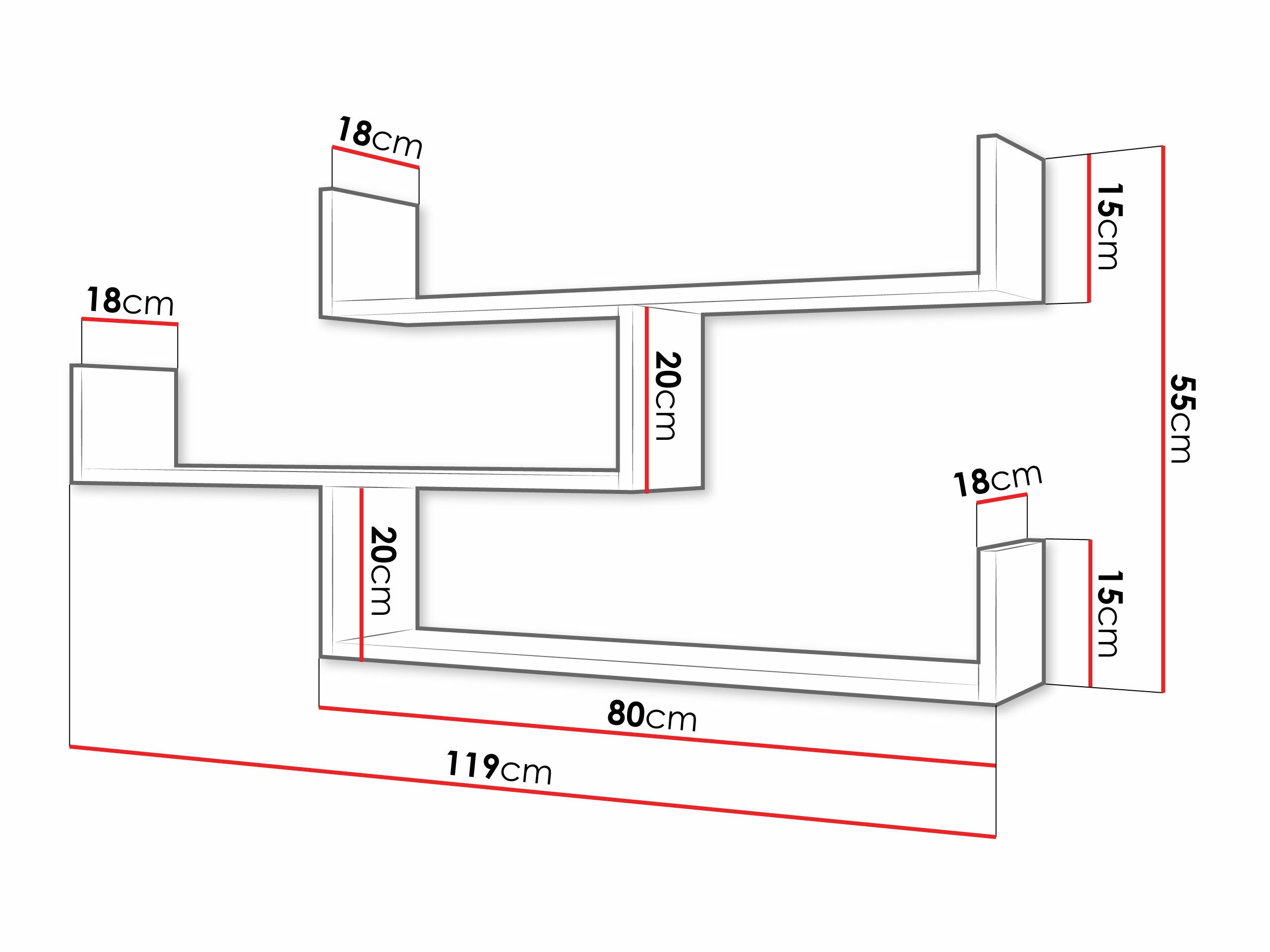 Estantería de pared Lexicon I (Blanco)