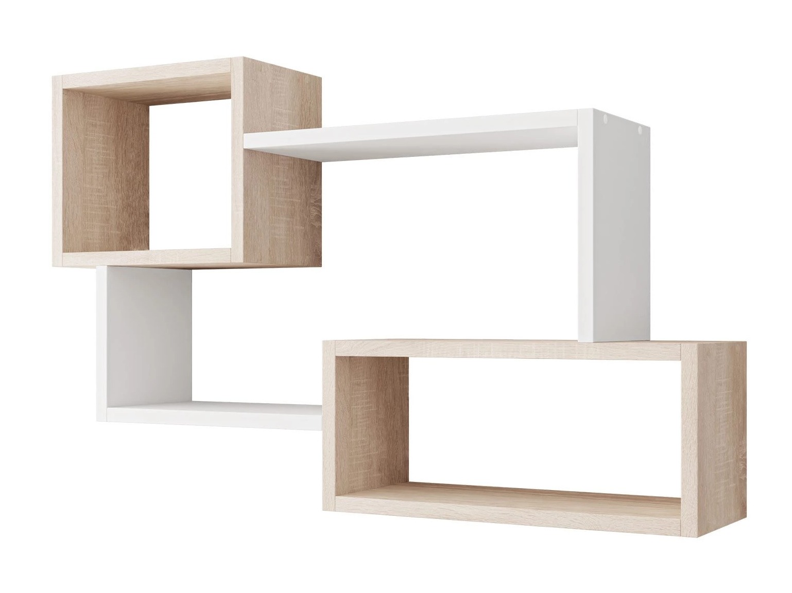 Estantería de pared Lexicon II (Roble Sonoma + Blanco)