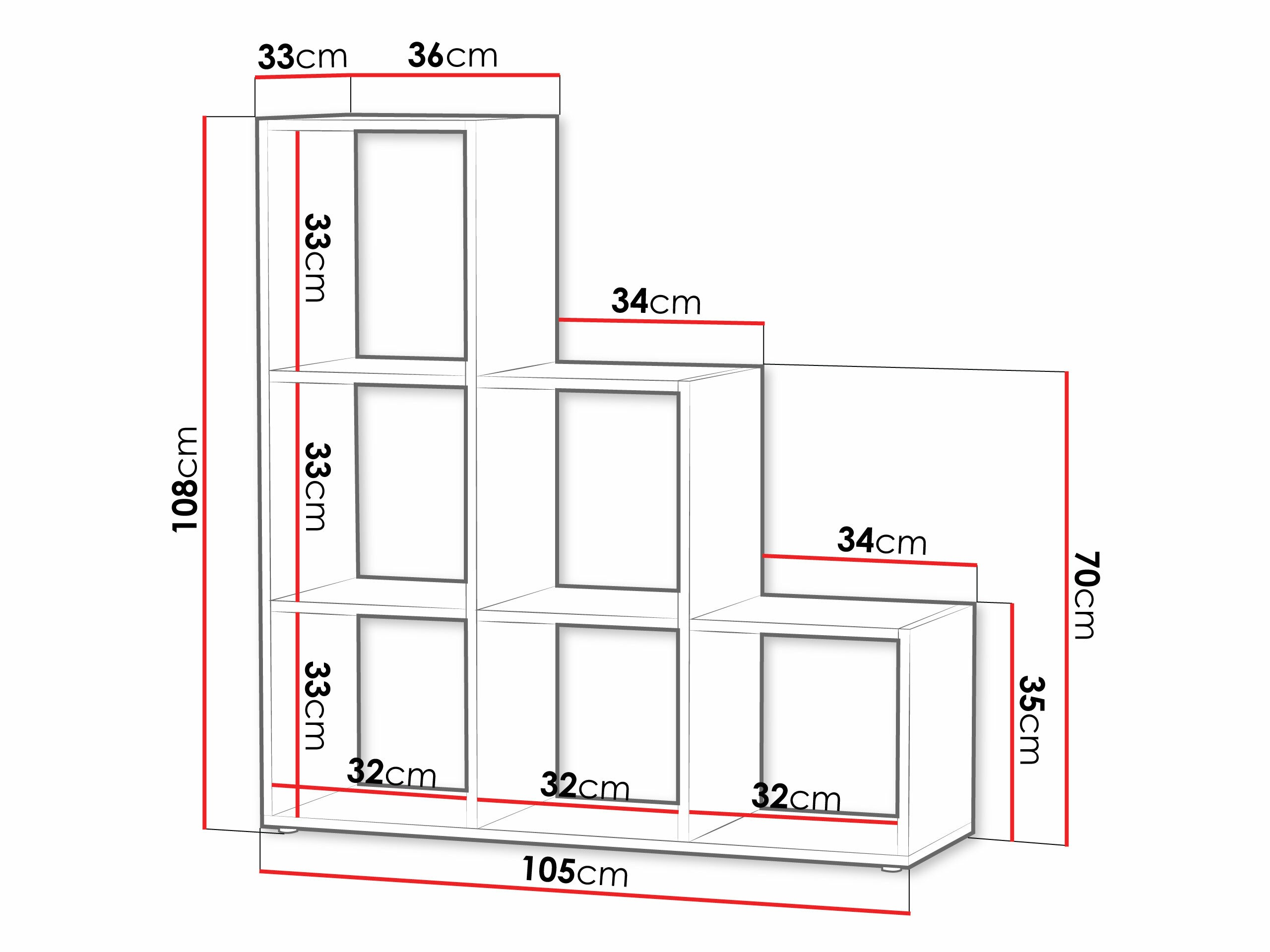 Estantería Lexicon (Roble Sonoma)