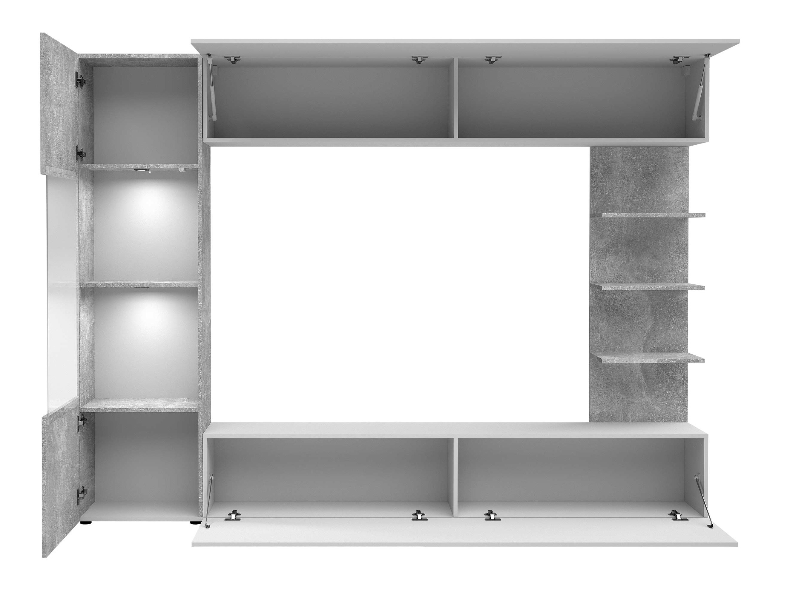 Conjunto de salón Comfivo Animus (Cachemira + Roble)