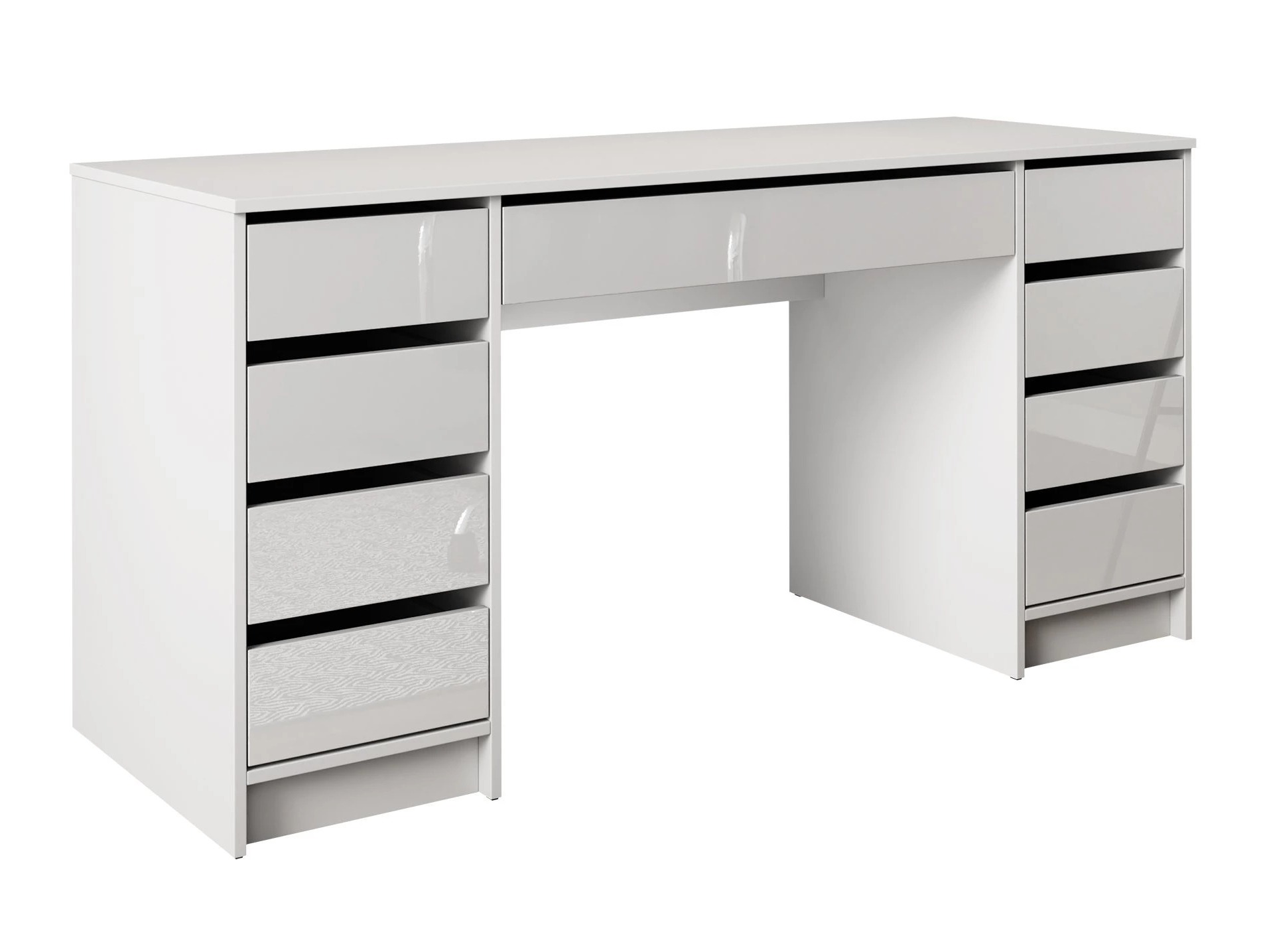 Mesa de oficina Comfivo 401 (Blanco brillante + Blanco)