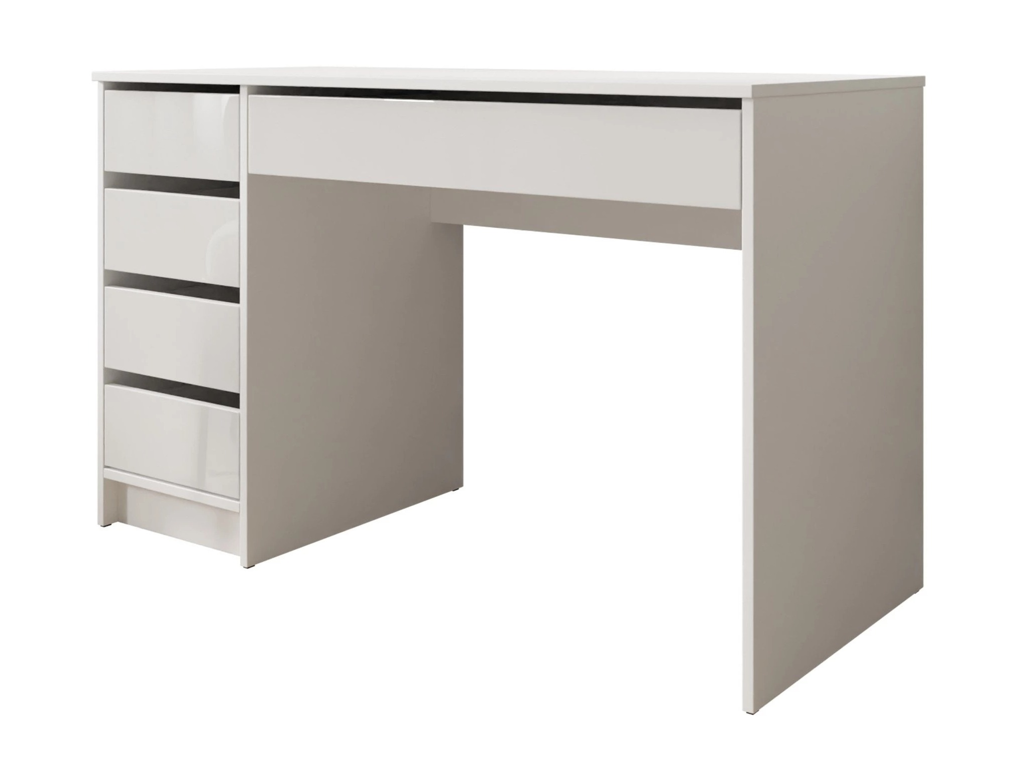 Mesa de oficina Comfivo Terros I (Blanco + Blanco brillante)