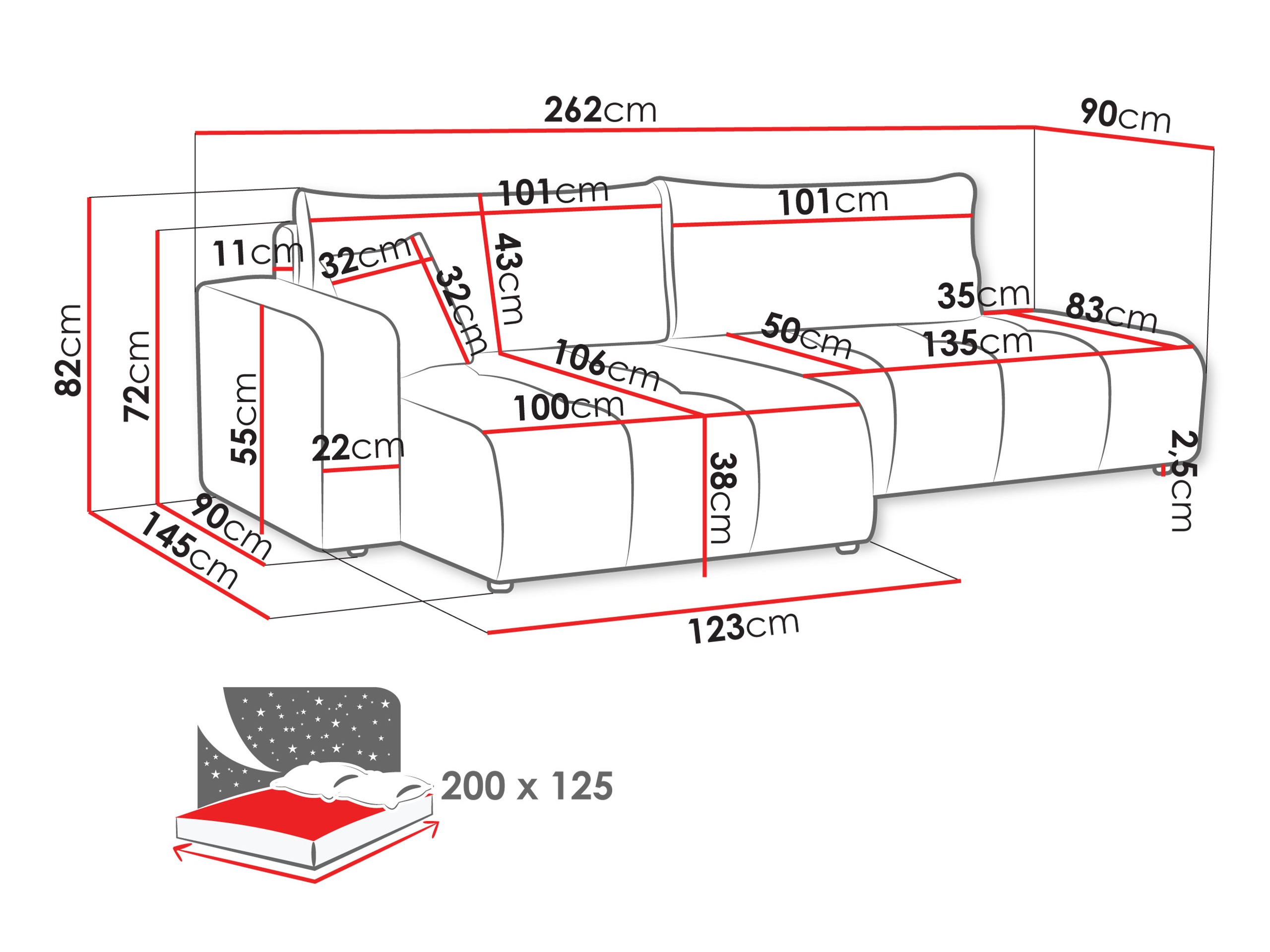 Sofá rinconero SP6597 con embalaje dañado