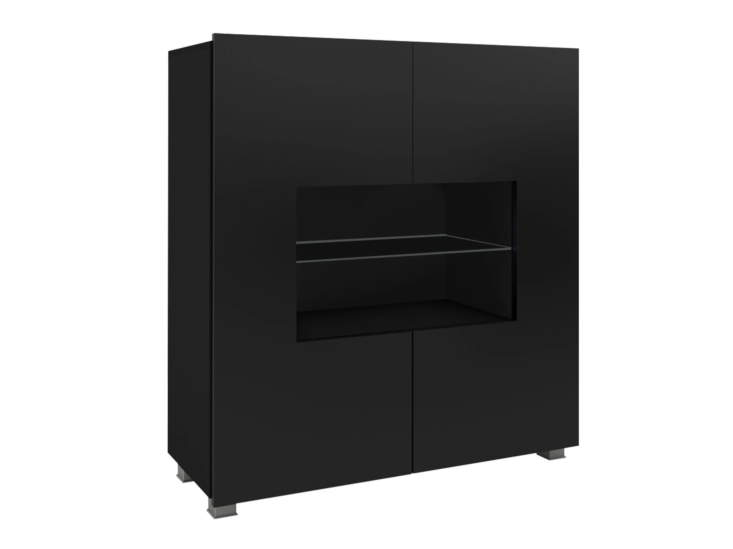 Aparador Remus (Negro + Negro brillante)