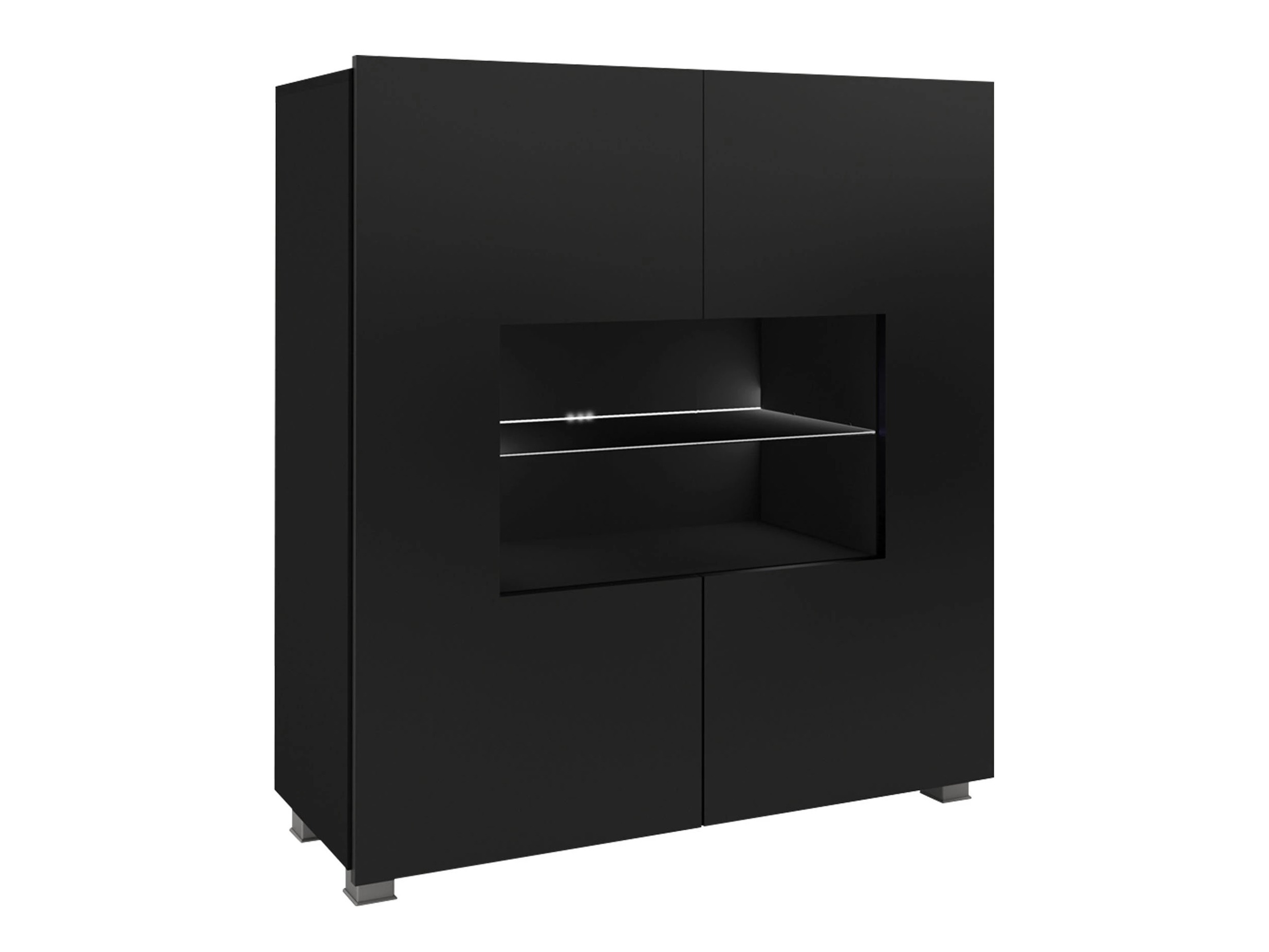 Aparador Remus (Negro + Negro brillante)