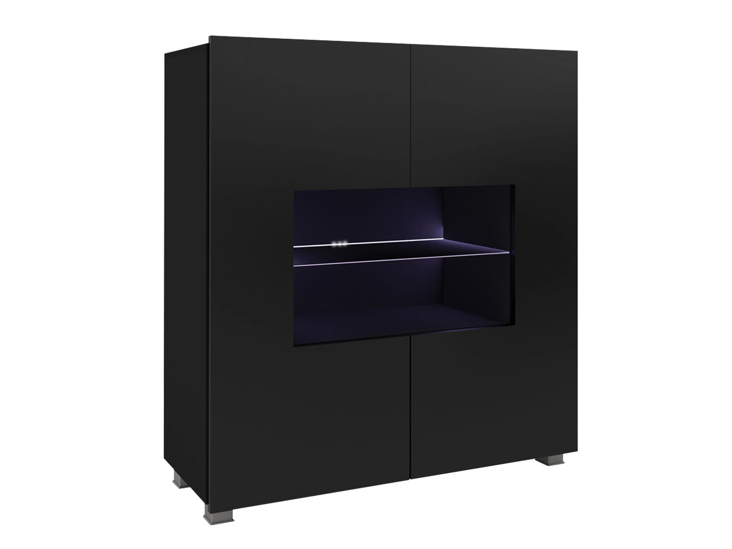 Aparador Remus (Negro + Negro brillante)