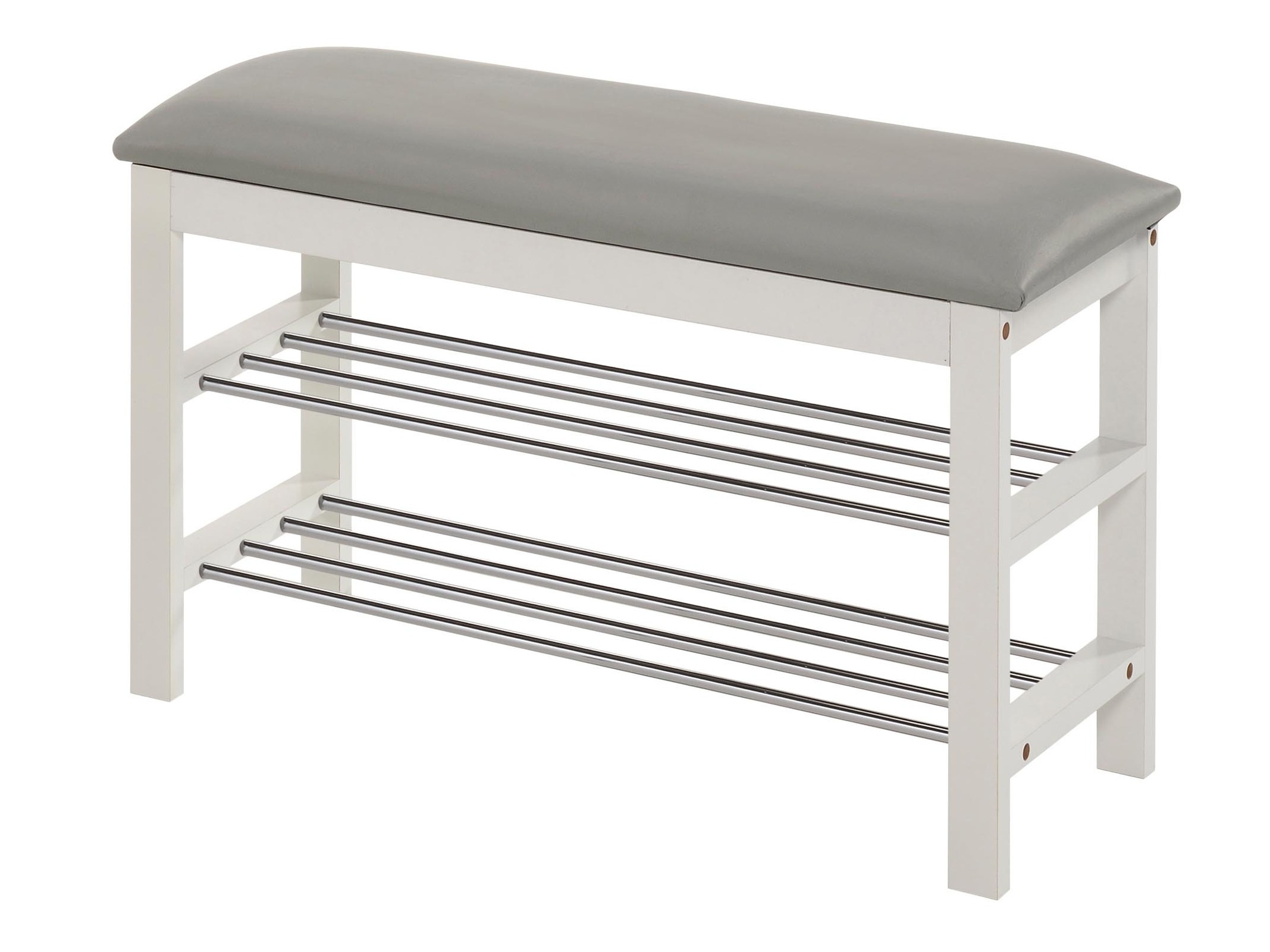 Estante para zapatos Houston 967 (Blanco + Gris)