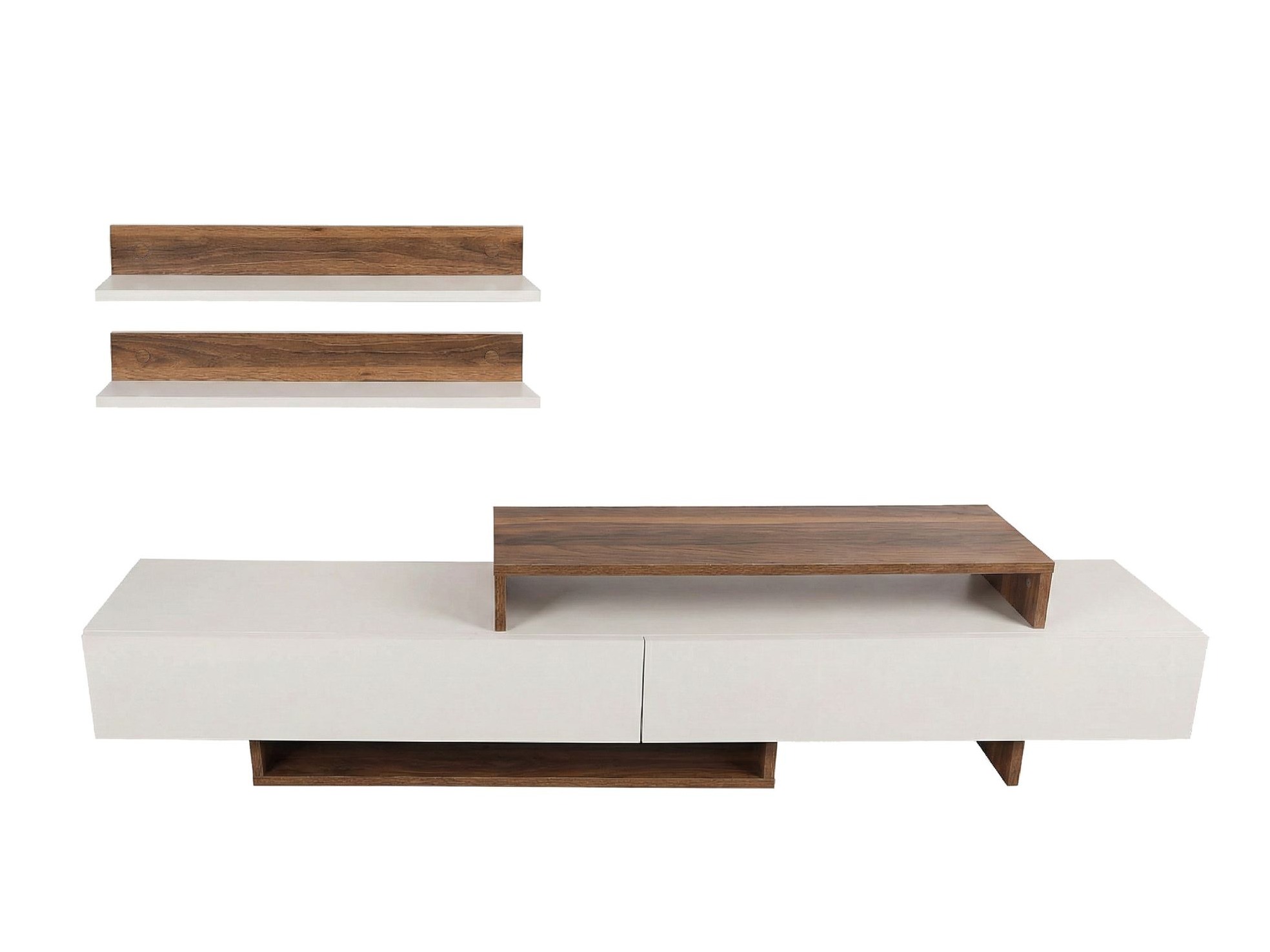 Mueble TV Kailua 998 (Blanco + Teca)