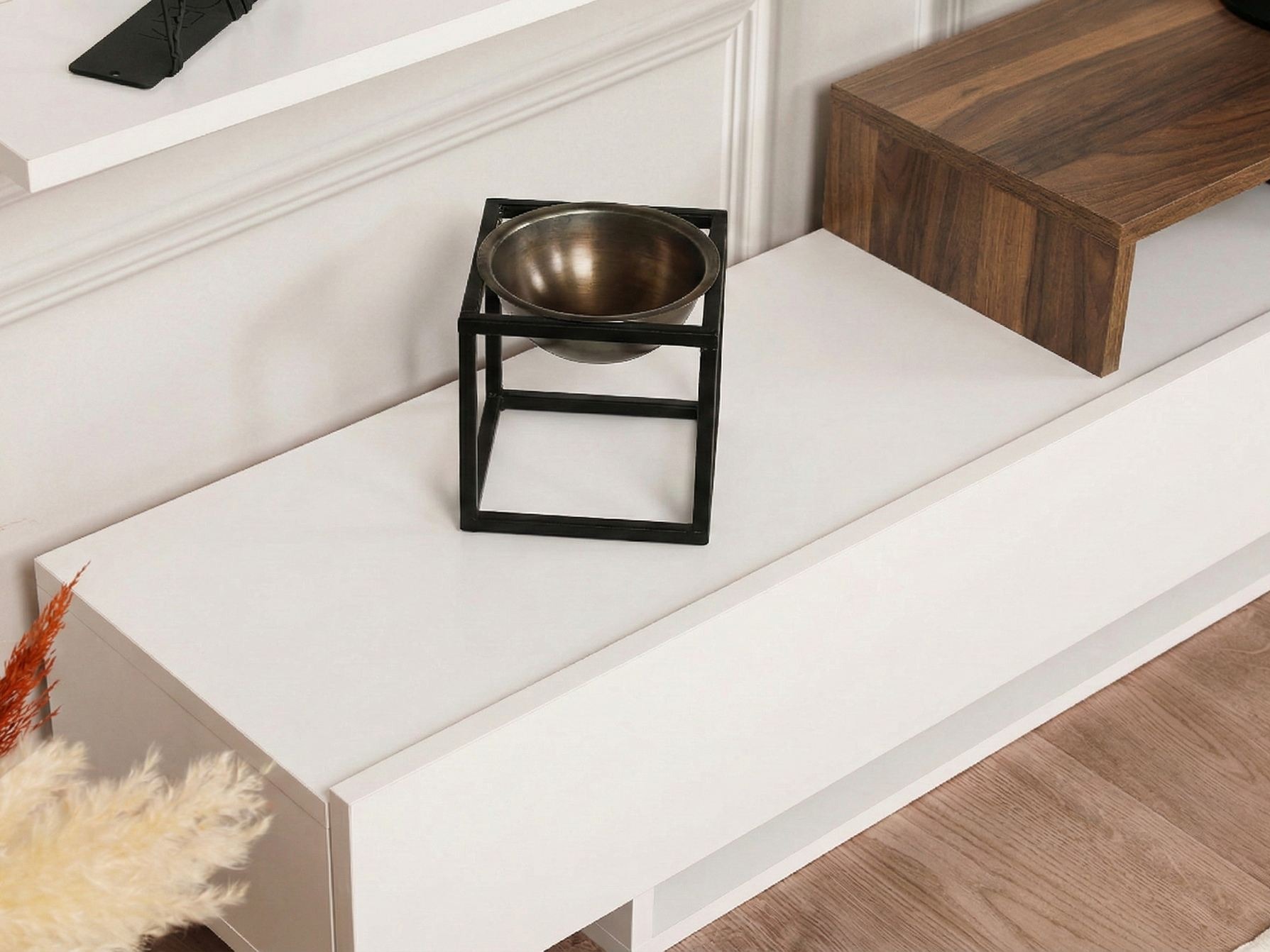 Mueble TV Kailua 998 (Blanco + Teca)