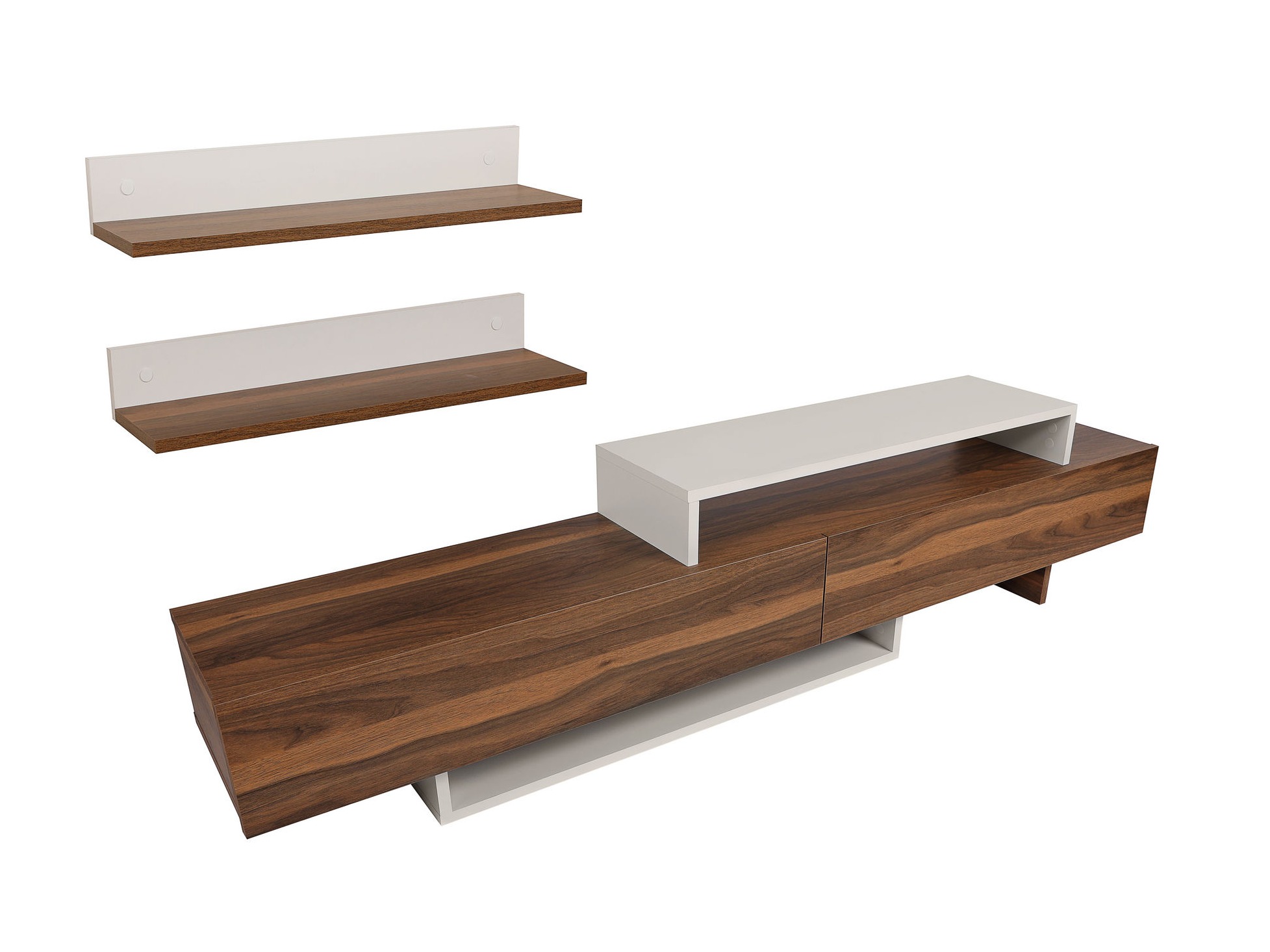 Mueble TV Kailua 998 (Teca + Blanco)